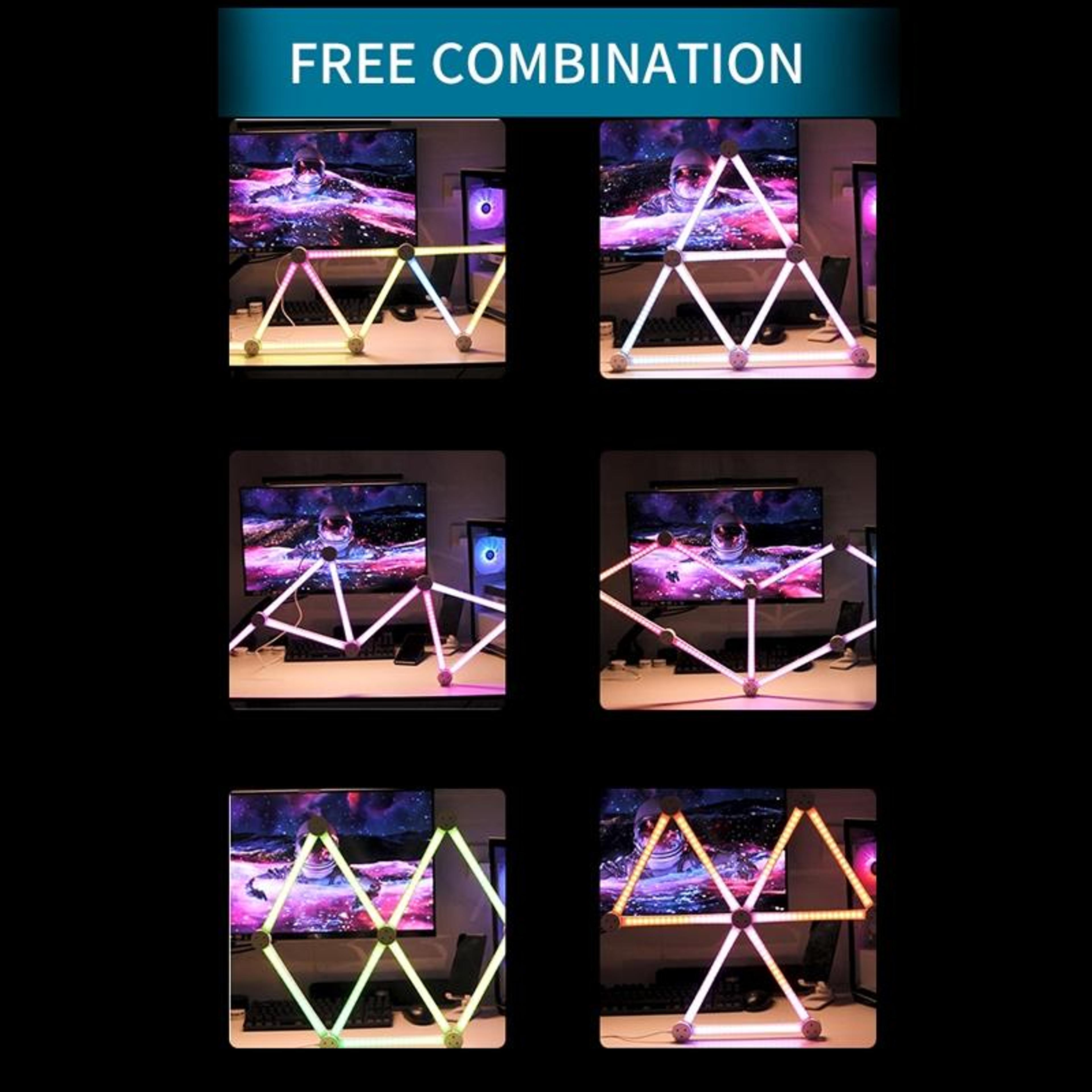 Smart RGB Wall Light Panels With Music Sync App Control For Gaming Room Smart Home Lighting 5