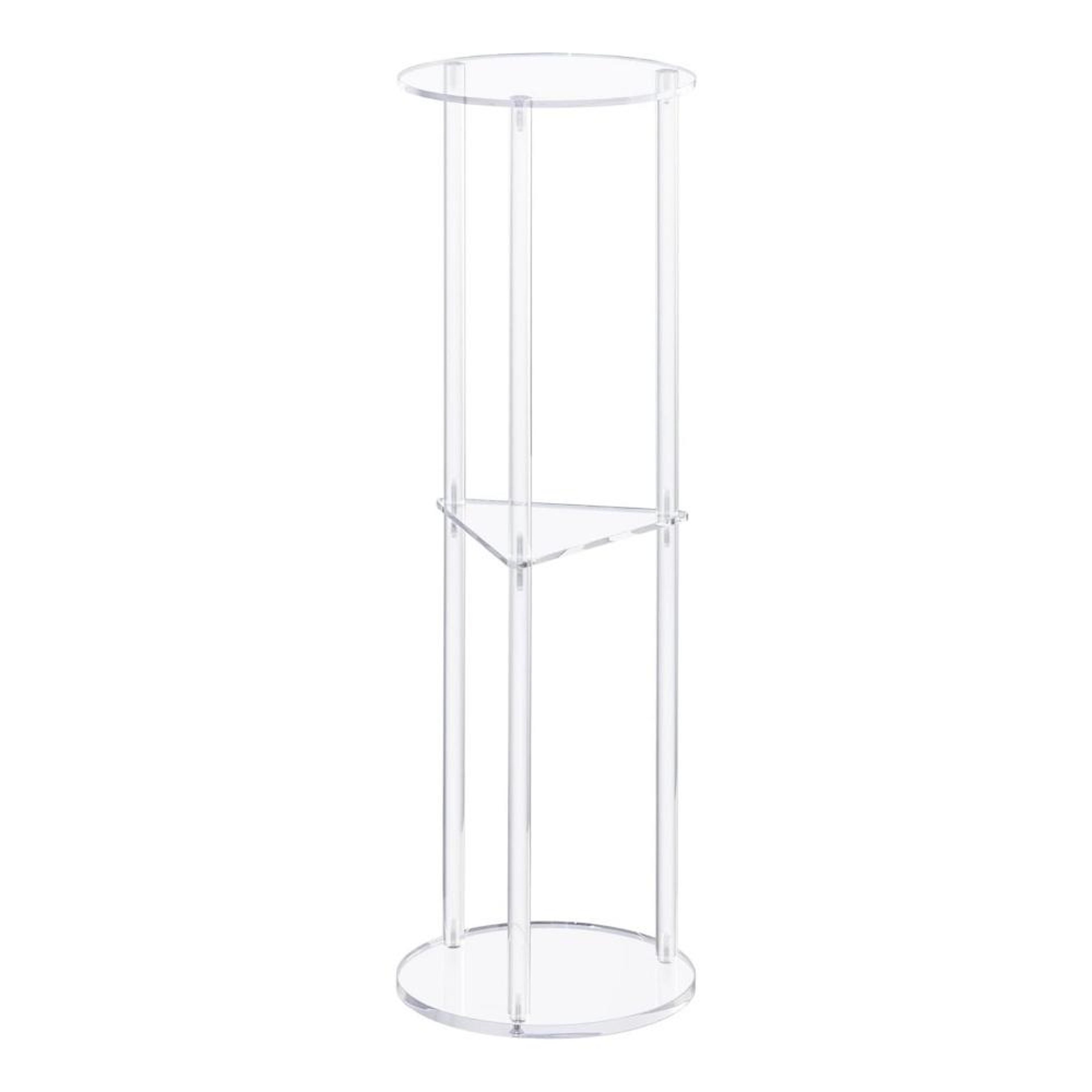 Crystal Clear Acrylic Side Table  Tier Modern End Table For Living Room Bedroom Sofa 2