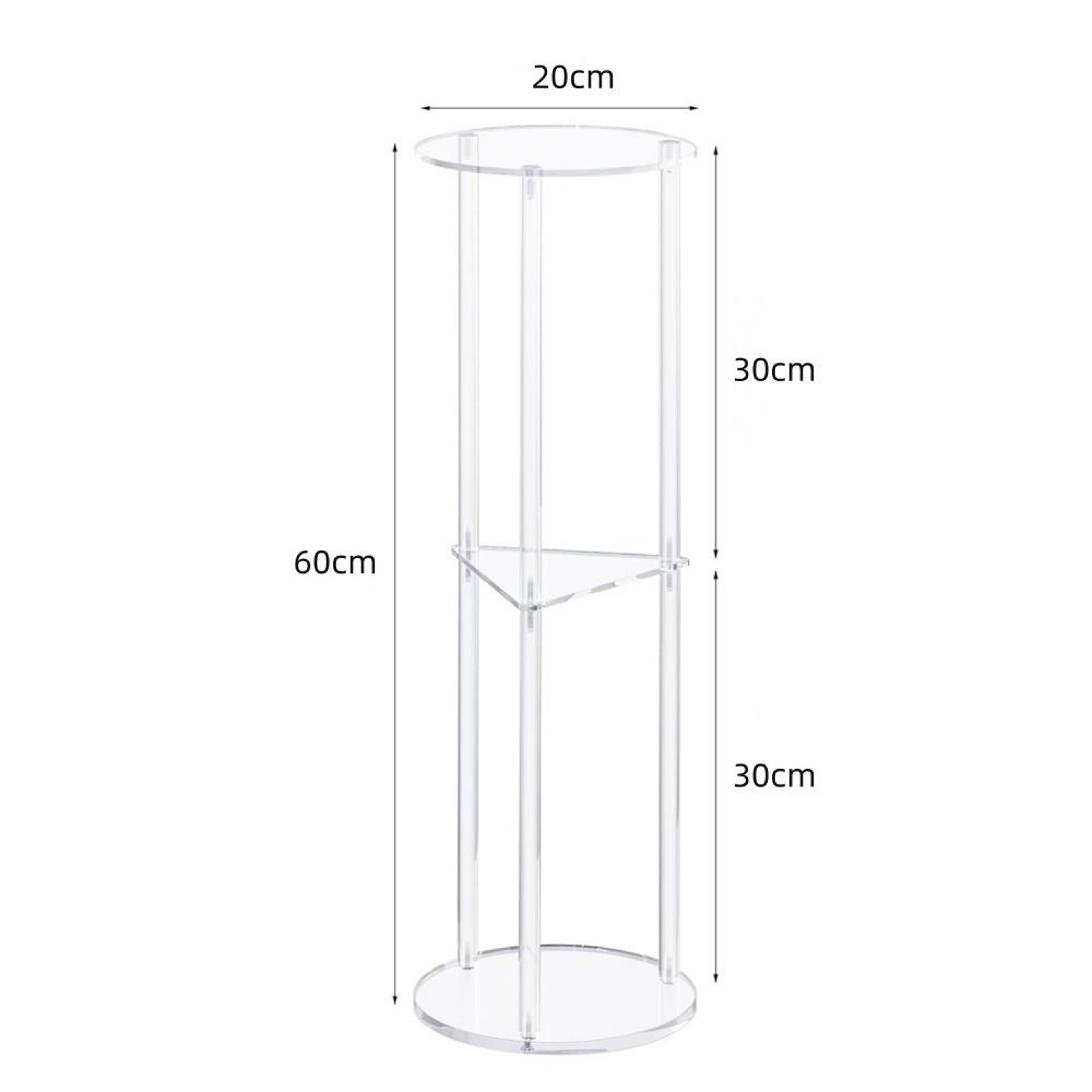Crystal Clear Acrylic Side Table  Tier Modern End Table For Living Room Bedroom Sofa 3