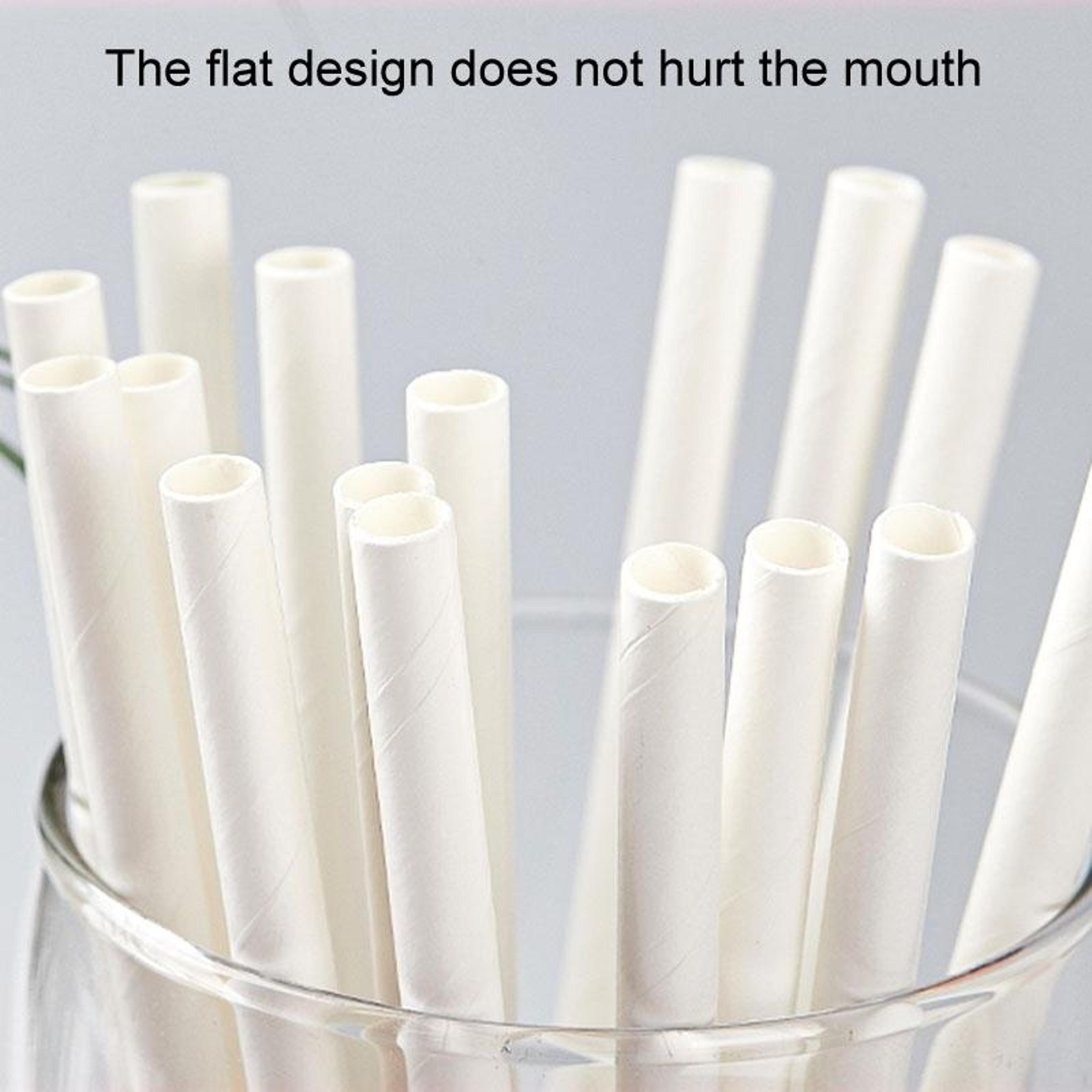 Pack Paper Straws Biodegradable Disposable Drinking Straws For Hot  Cold Beverages 3