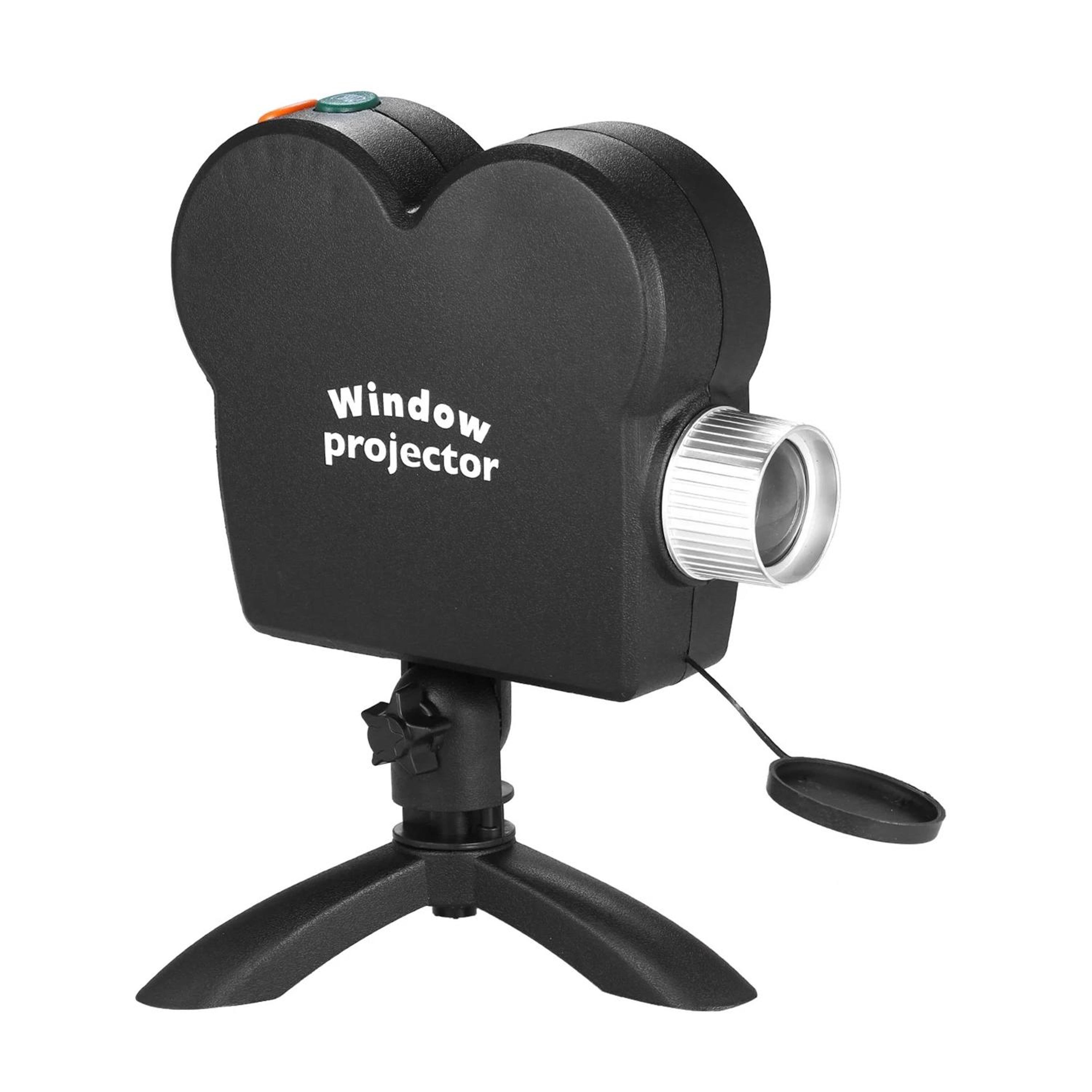 holiday window projector kit with screen 12 built in movies for christmas and halloween