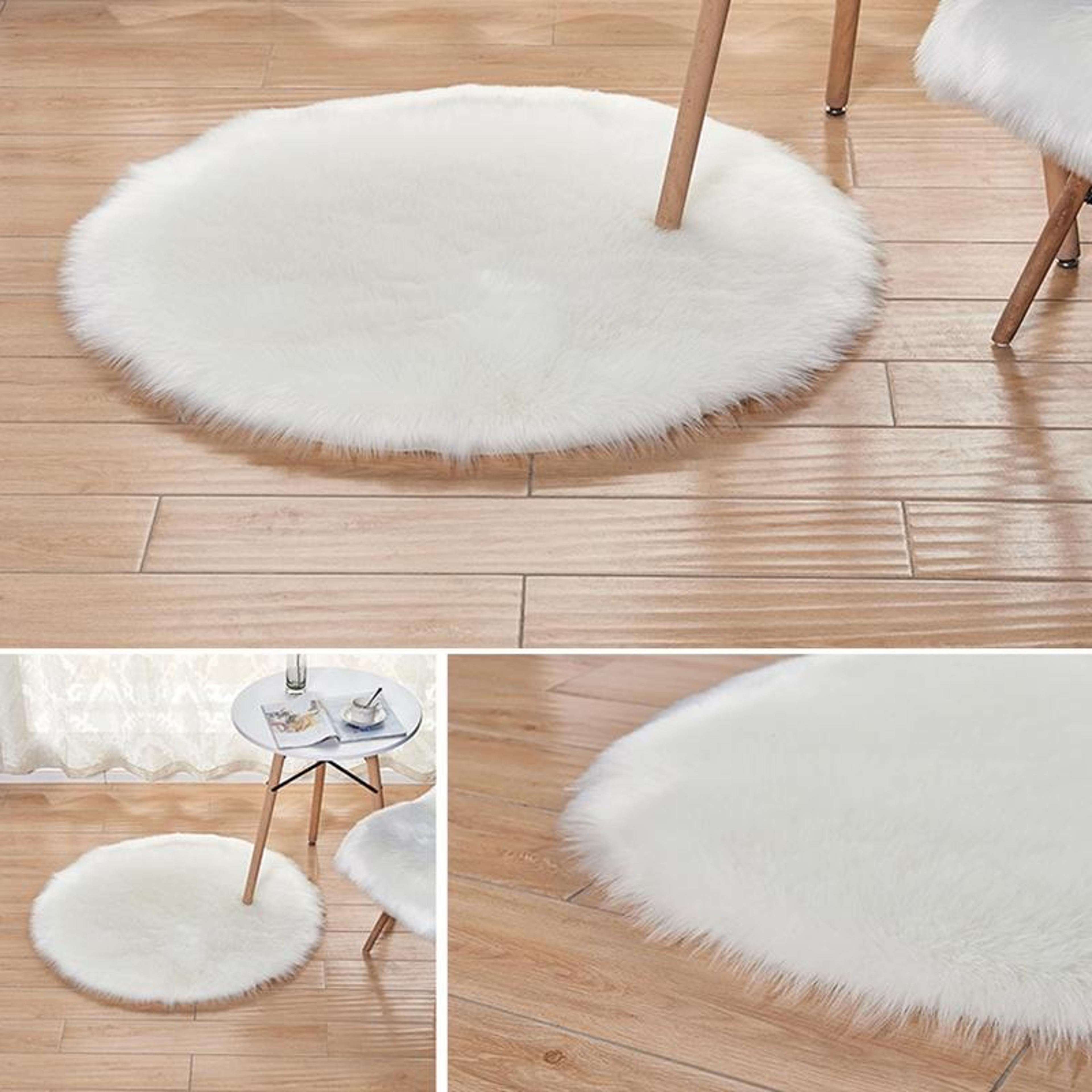 Luxury Round Area Rug Soft Plush Rug Faux Fur Shag Carpet For Living Room Bedroom Decor 1