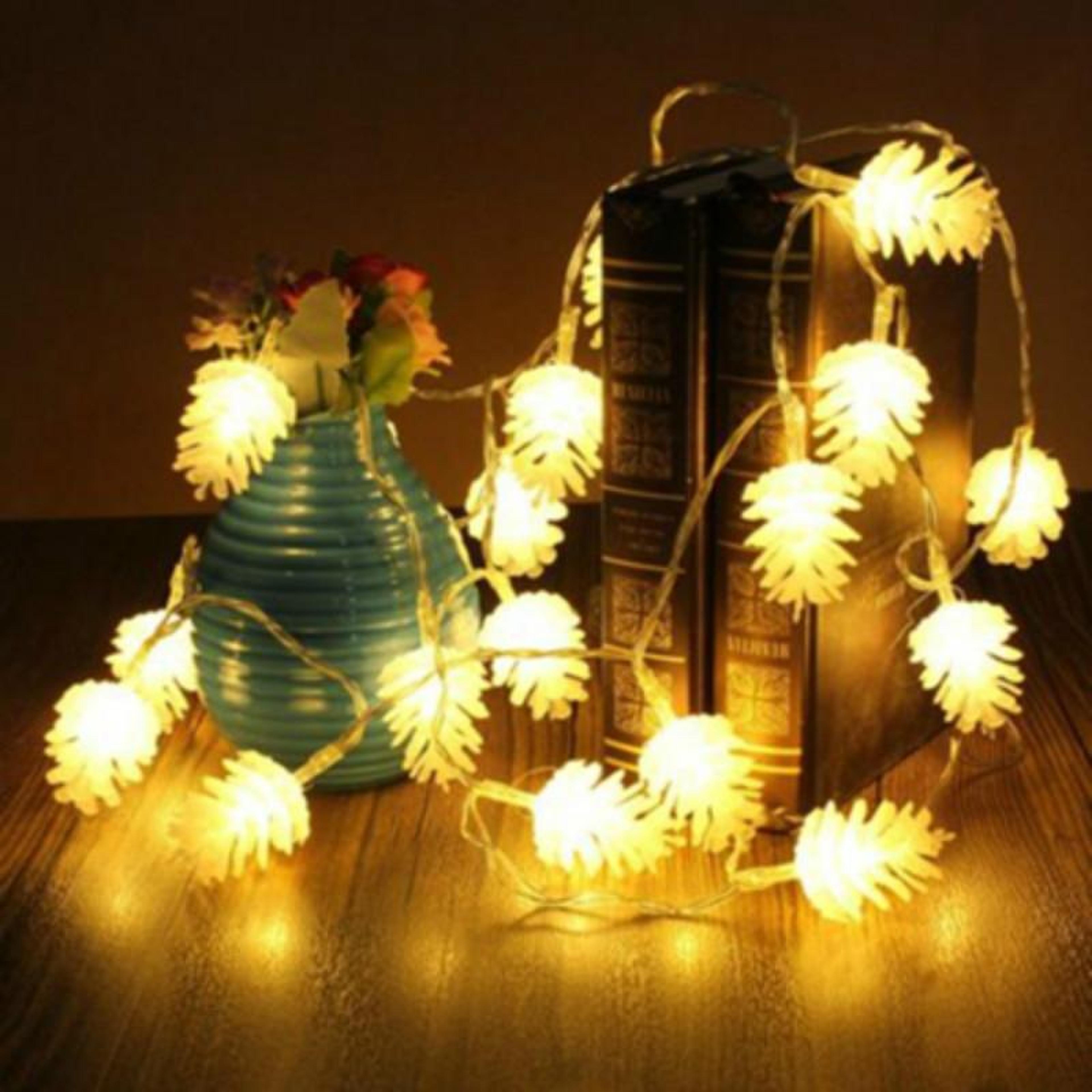 Solar Pine Cone Outdoor Garden Lights With LED Solar String Lights For Patio Wedding  Holiday Decor 7