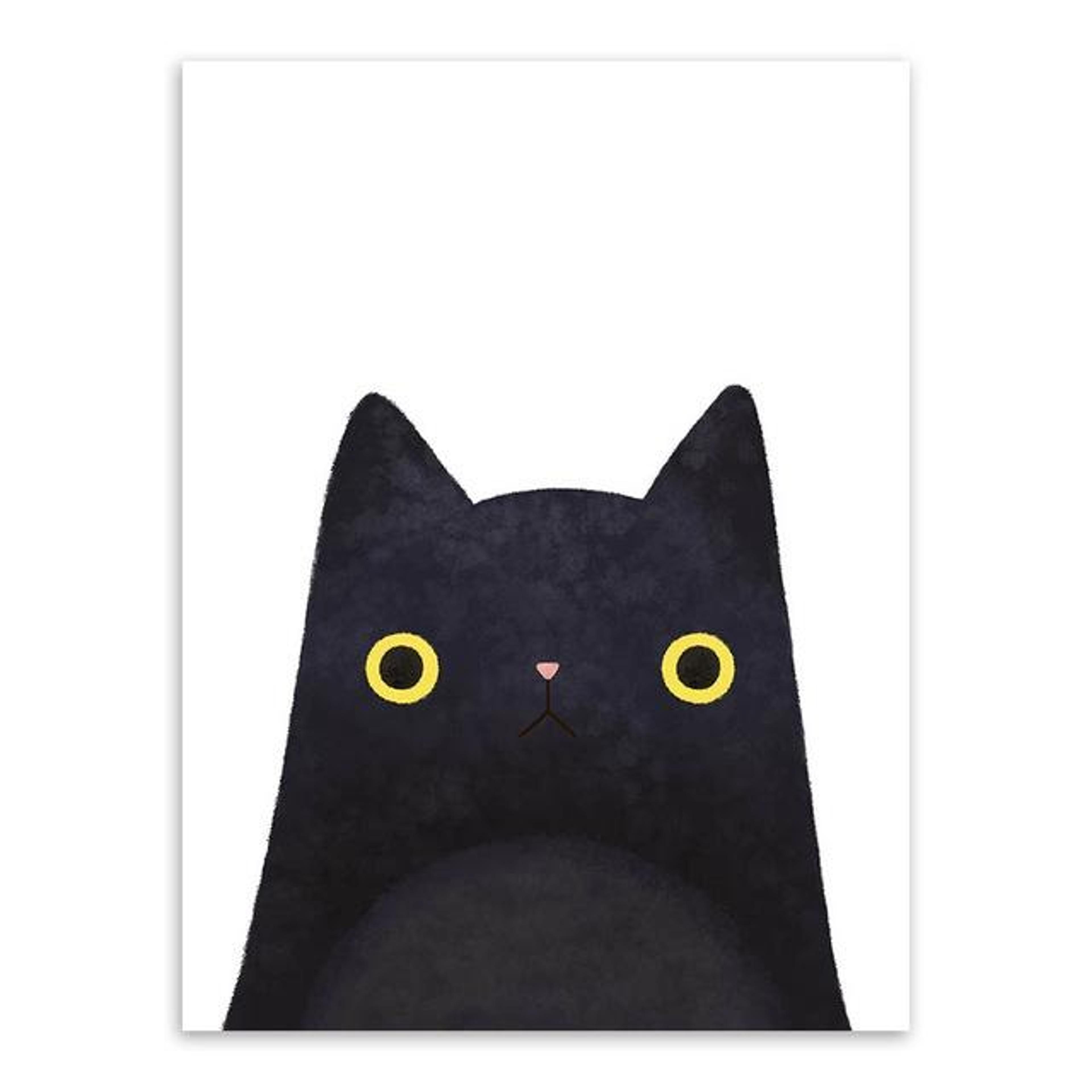Cute Cat Canvas Wall Art Poster For Kids Room Cartoon Nursery Decor 4