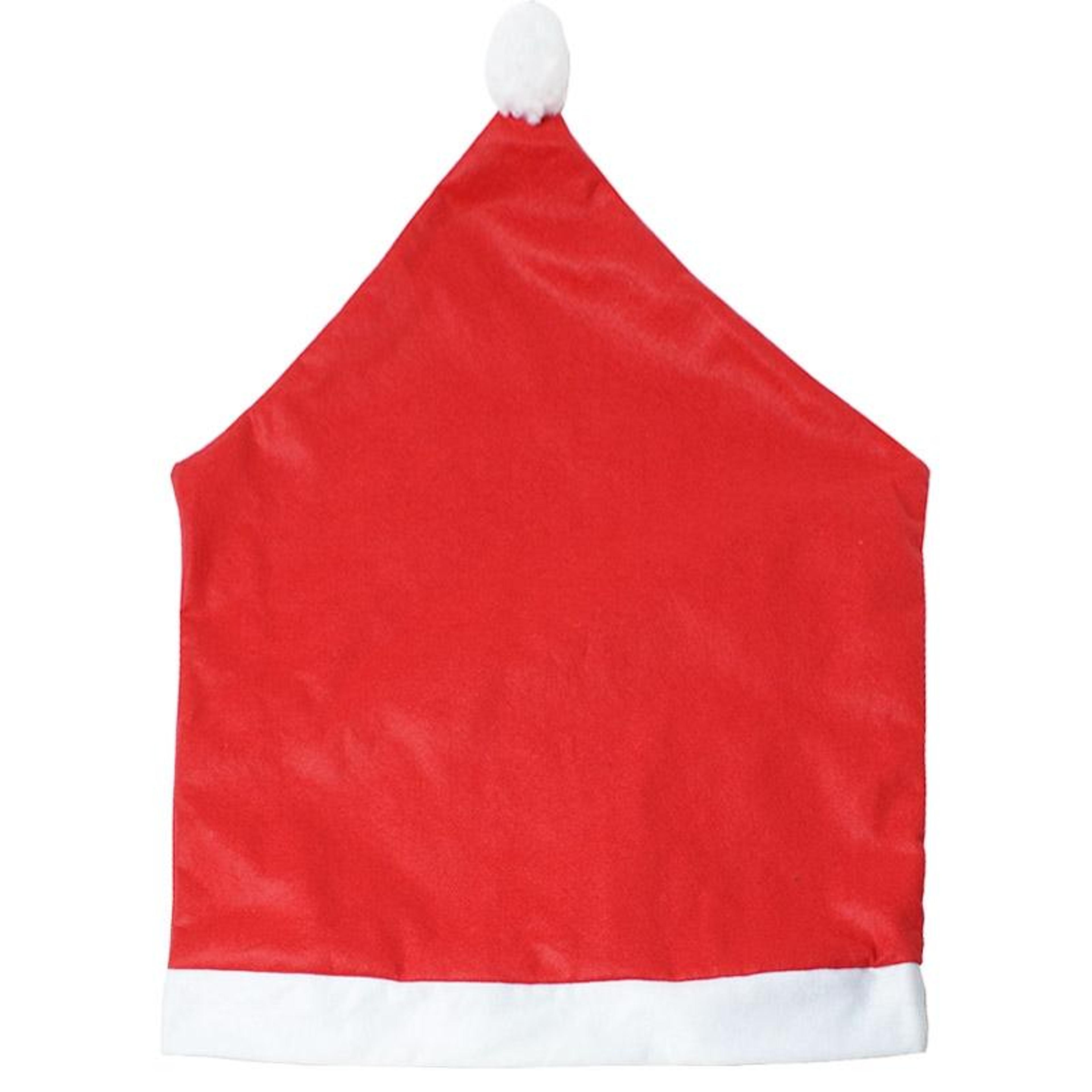 Festive Christmas Chair Cover Santa Hat Dining Chair Slipcover For Holiday Home Decor 1