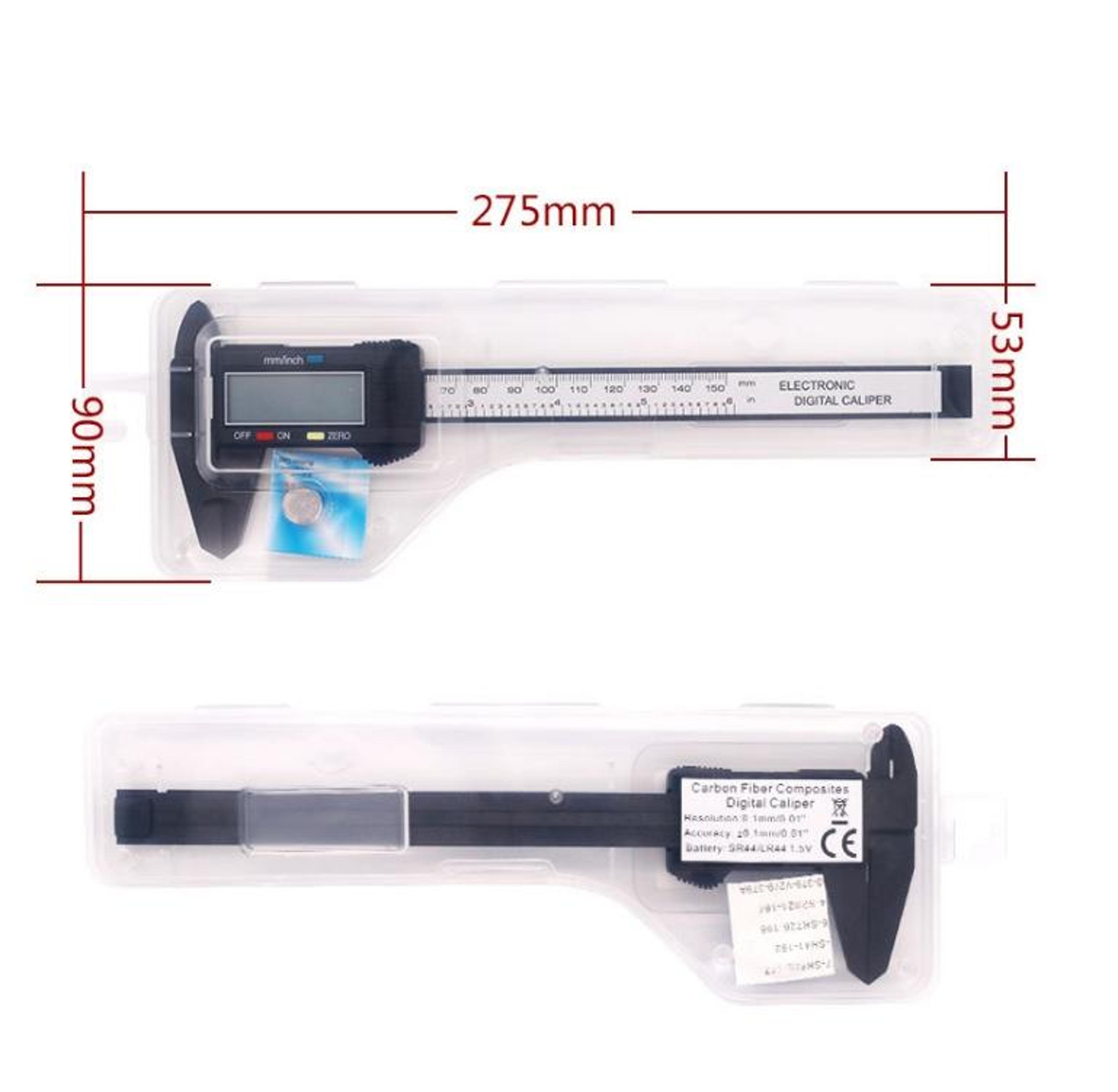 Precision Digital Caliper Inch LCD Vernier Measuring Tool With Inch  Metric Conversion 5
