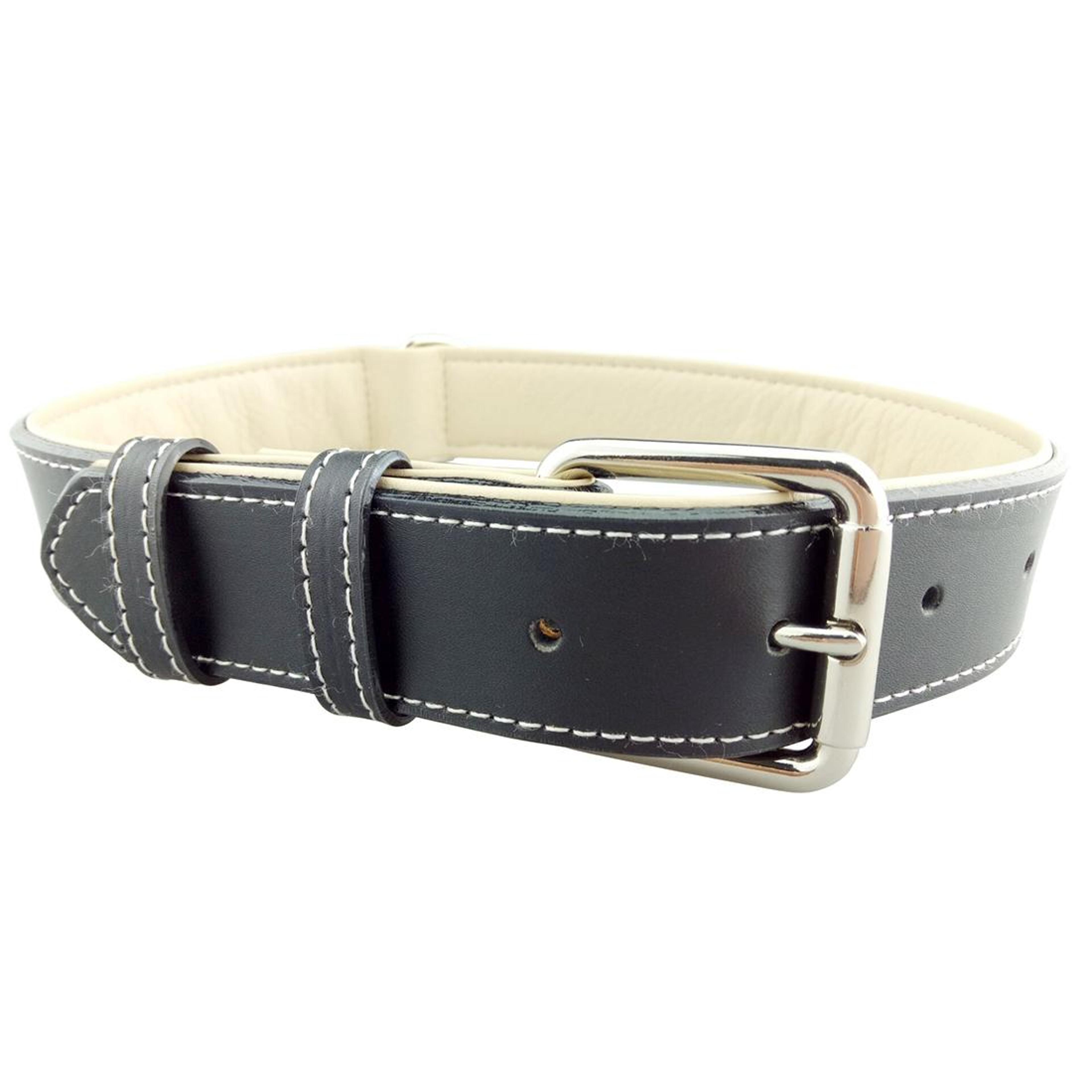 Premium Leather Dog Collar For Large Dogs Adjustable Durable Training  Walking Collar 1