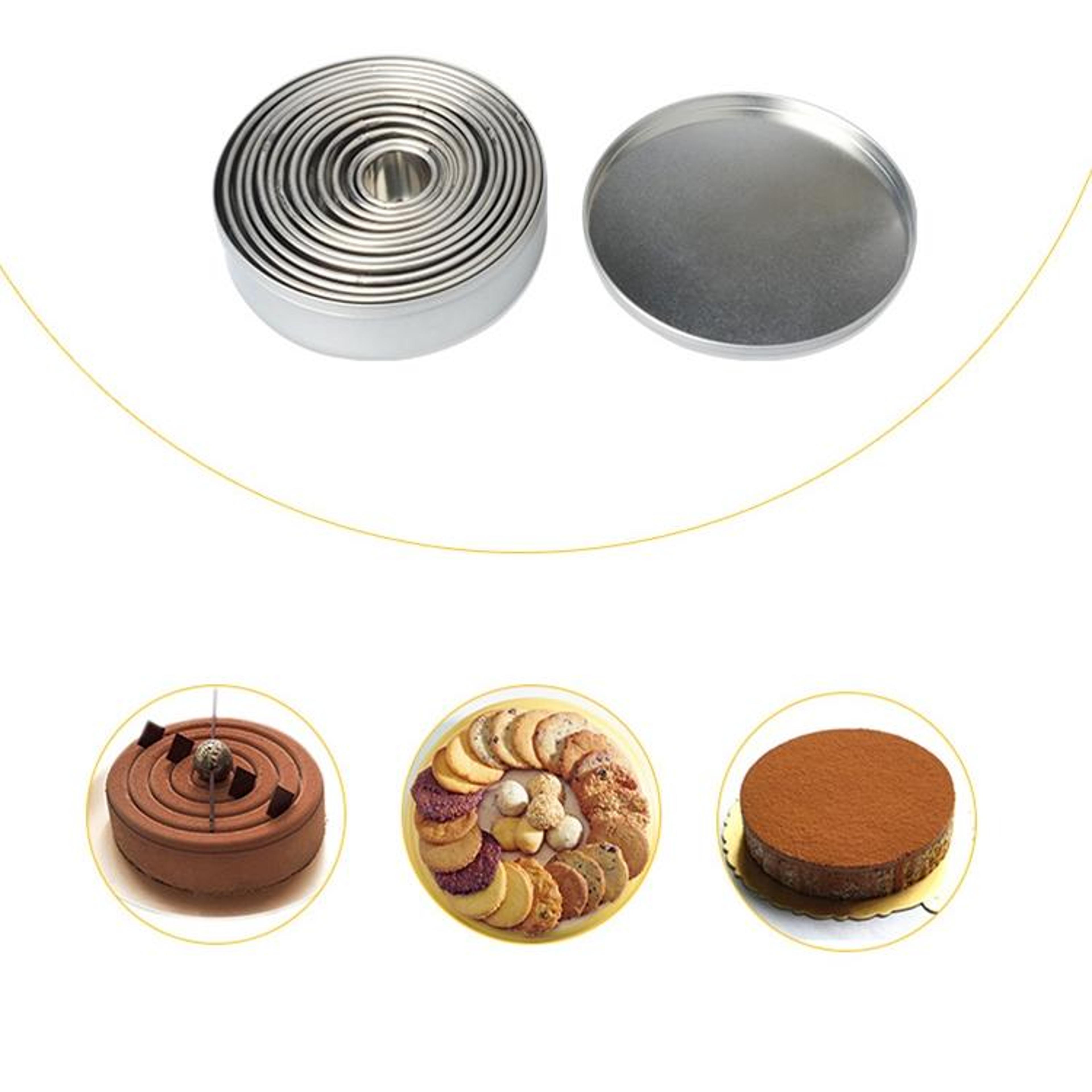 Premium Round Cookie Cutter Set Stainless Steel Cake Ring Mold For Biscuits Doughnuts  Desserts 3