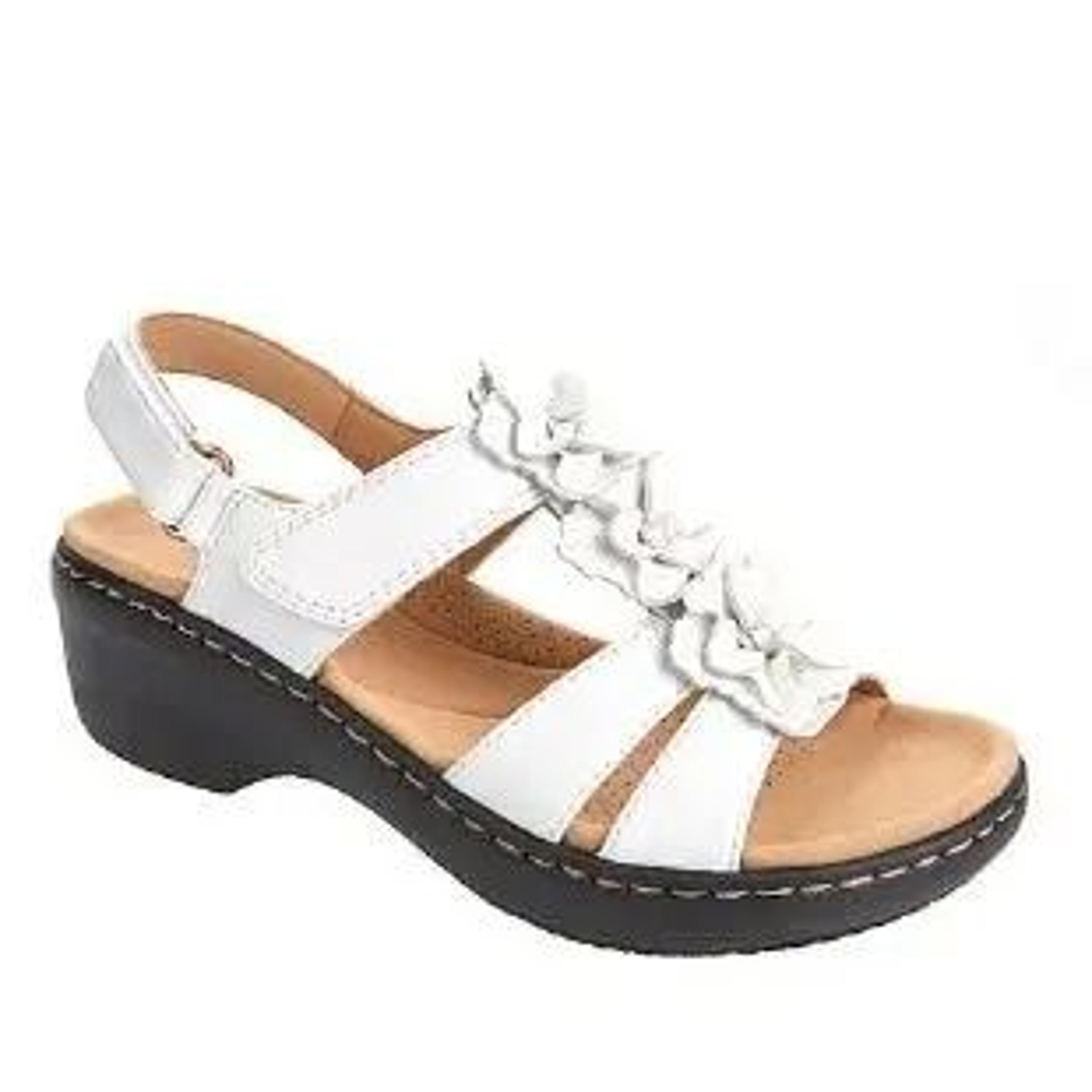 Womens Summer Wedge Sandals With Flower Detail And Orthopedic Sole 4