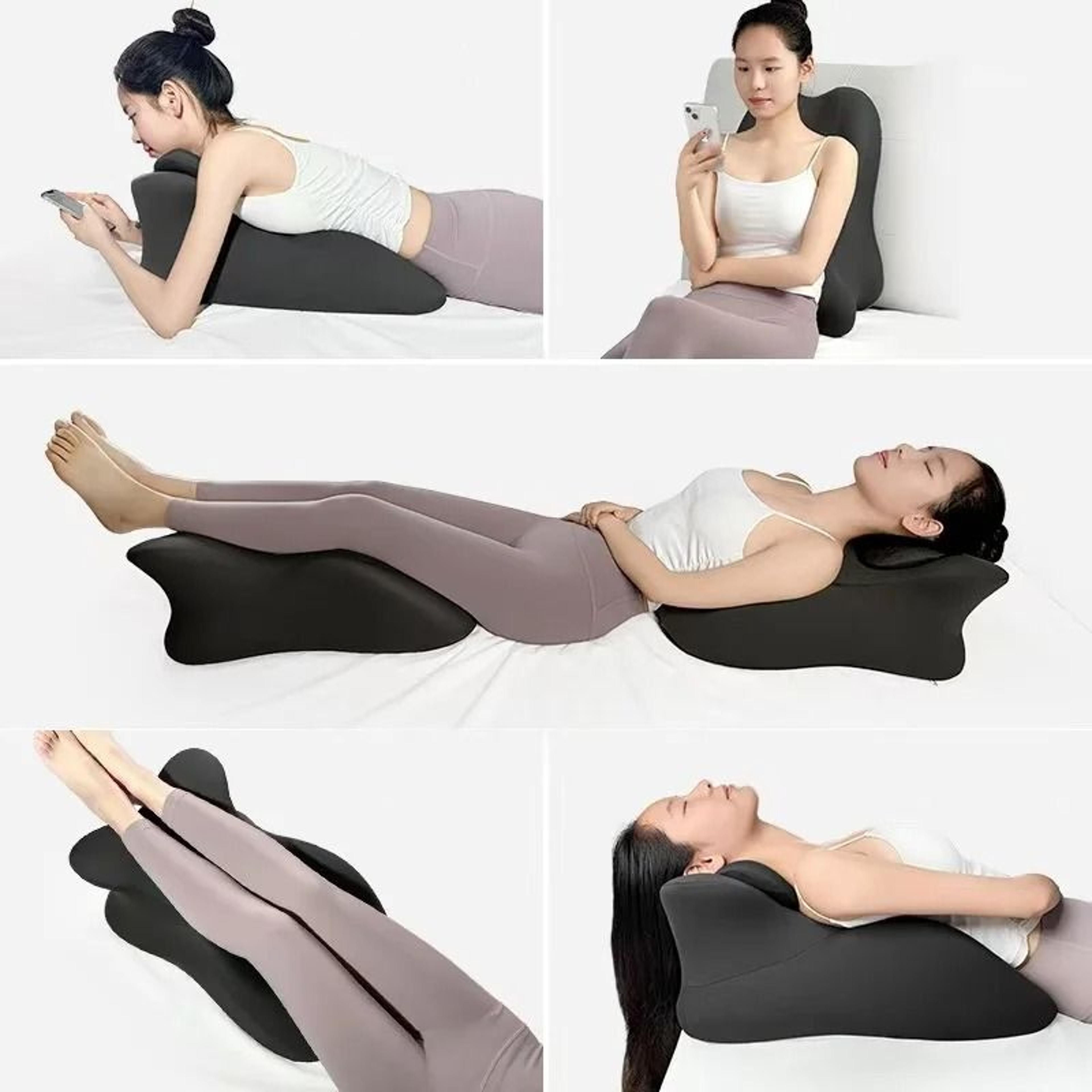 Prone Sleeping Pillow With Memory Foam For Waist And Neck Support 4