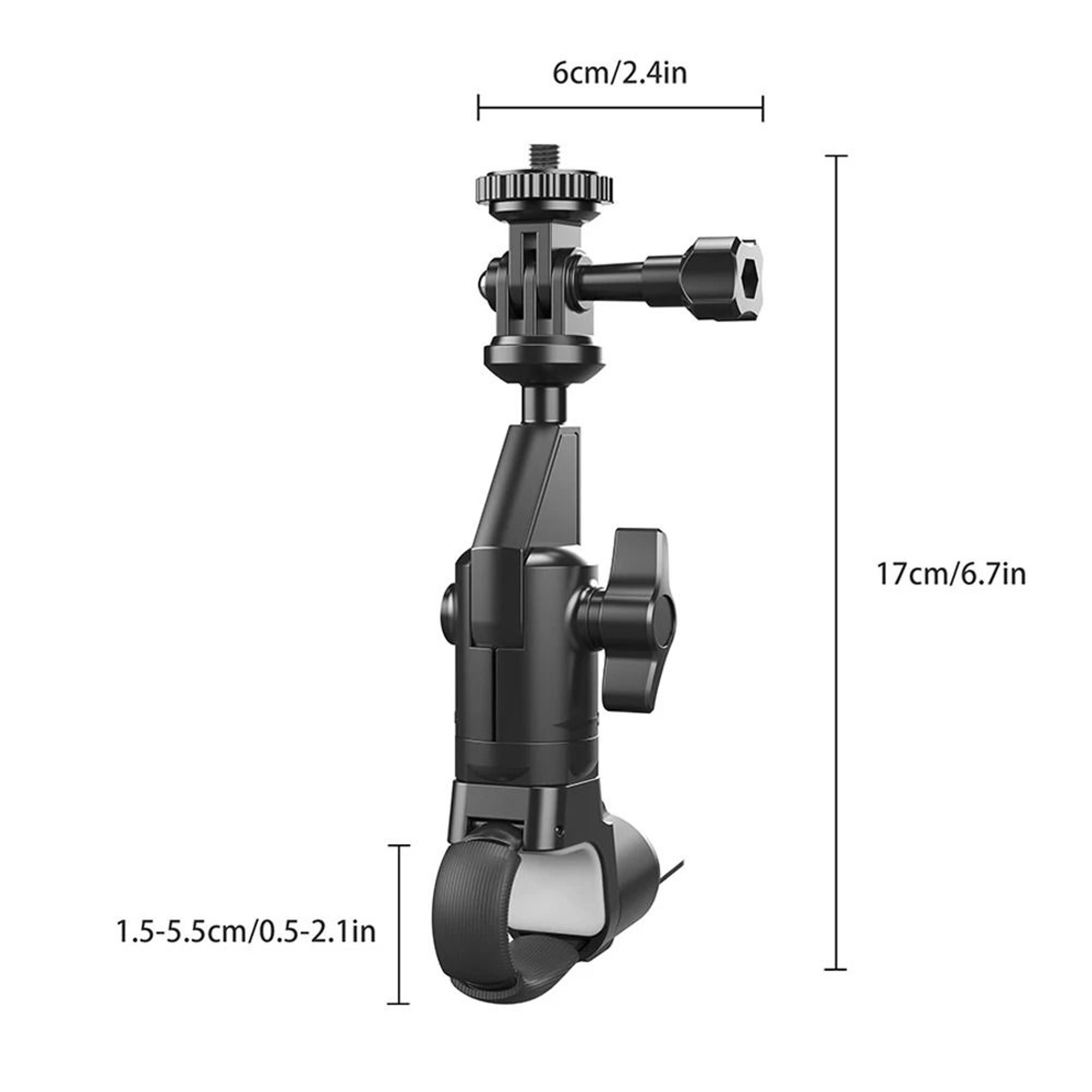 360 Degree Handlebar Camera Mount For GoPro Insta360 And DJI Universal Rotating Bike Motorcycle Bra 4