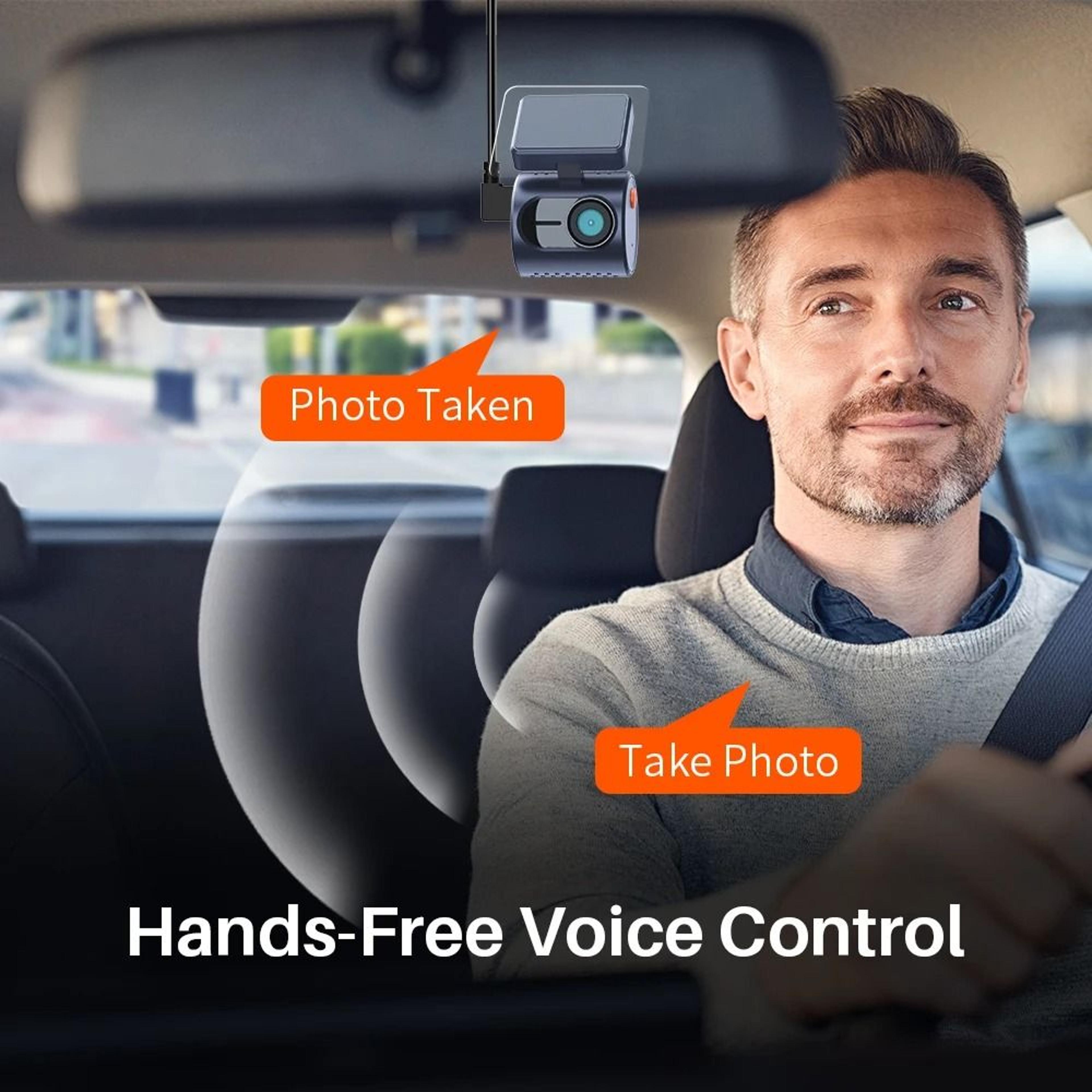 Mini Smart Dash Cam With 2K Resolution WiFi App And Voice Control For 24 Hour Car Security 3