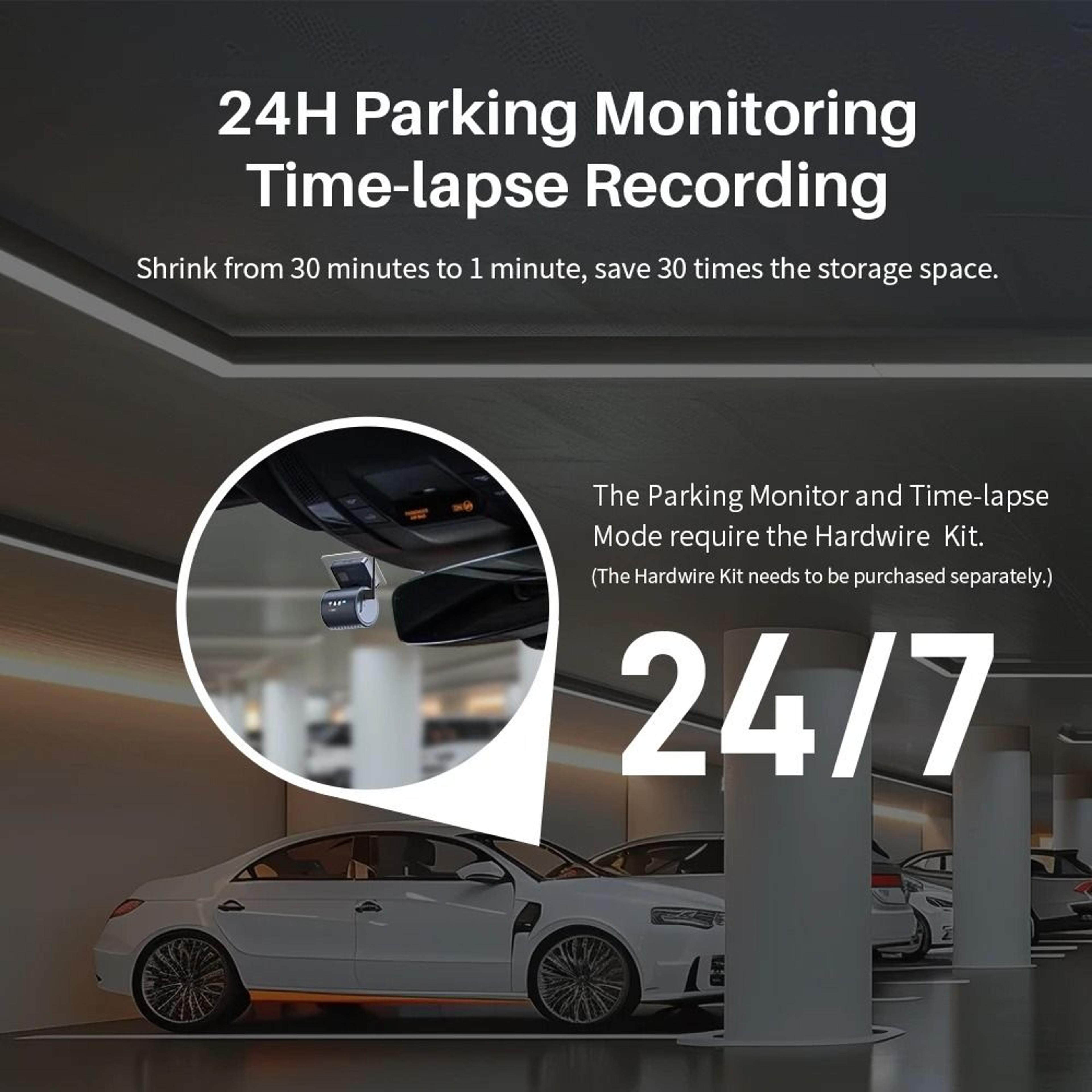 Mini Smart Dash Cam With 2K Resolution WiFi App And Voice Control For 24 Hour Car Security 5
