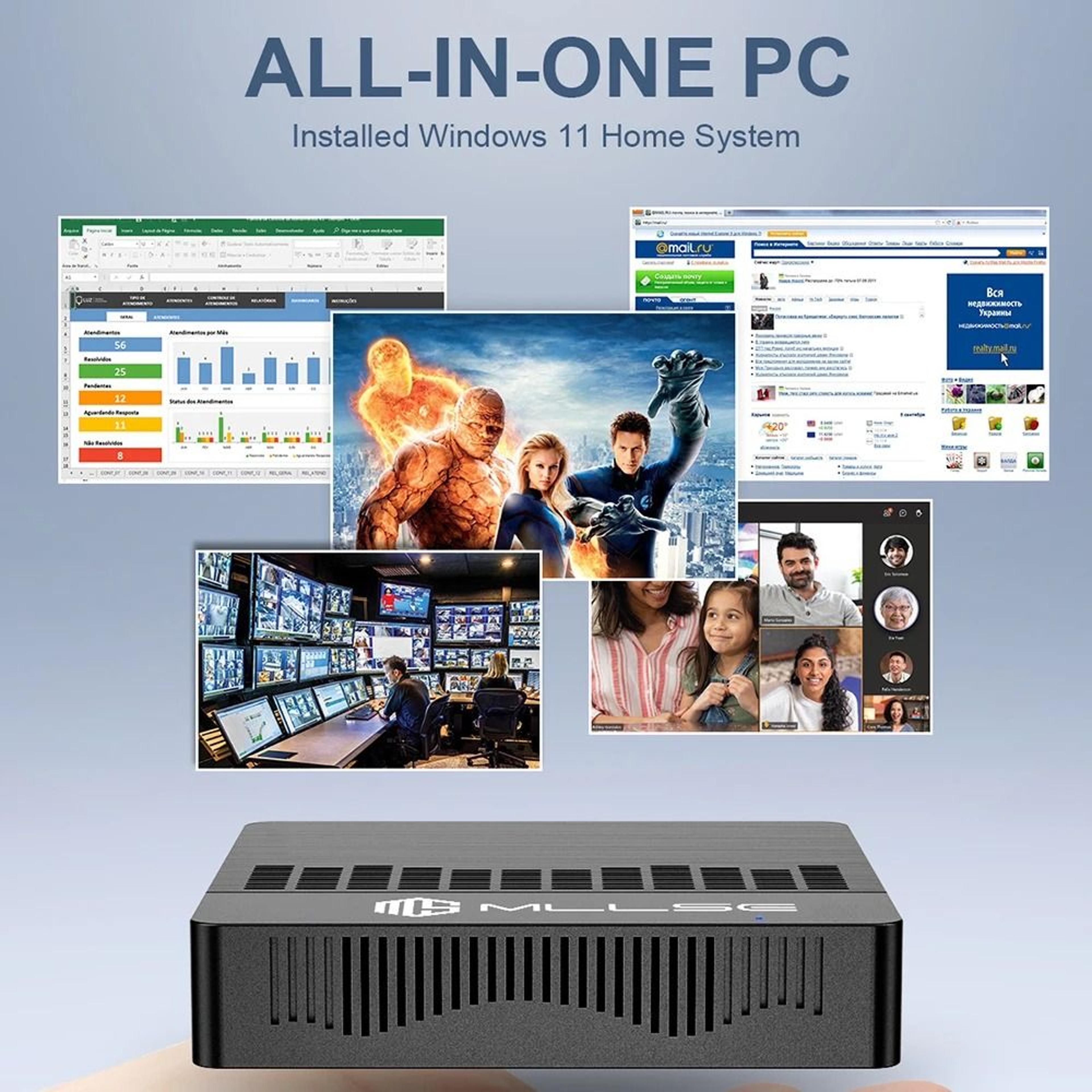 Compact Windows 11 Mini PC With Intel Celeron 6GB RAM And 128GB Storage 2
