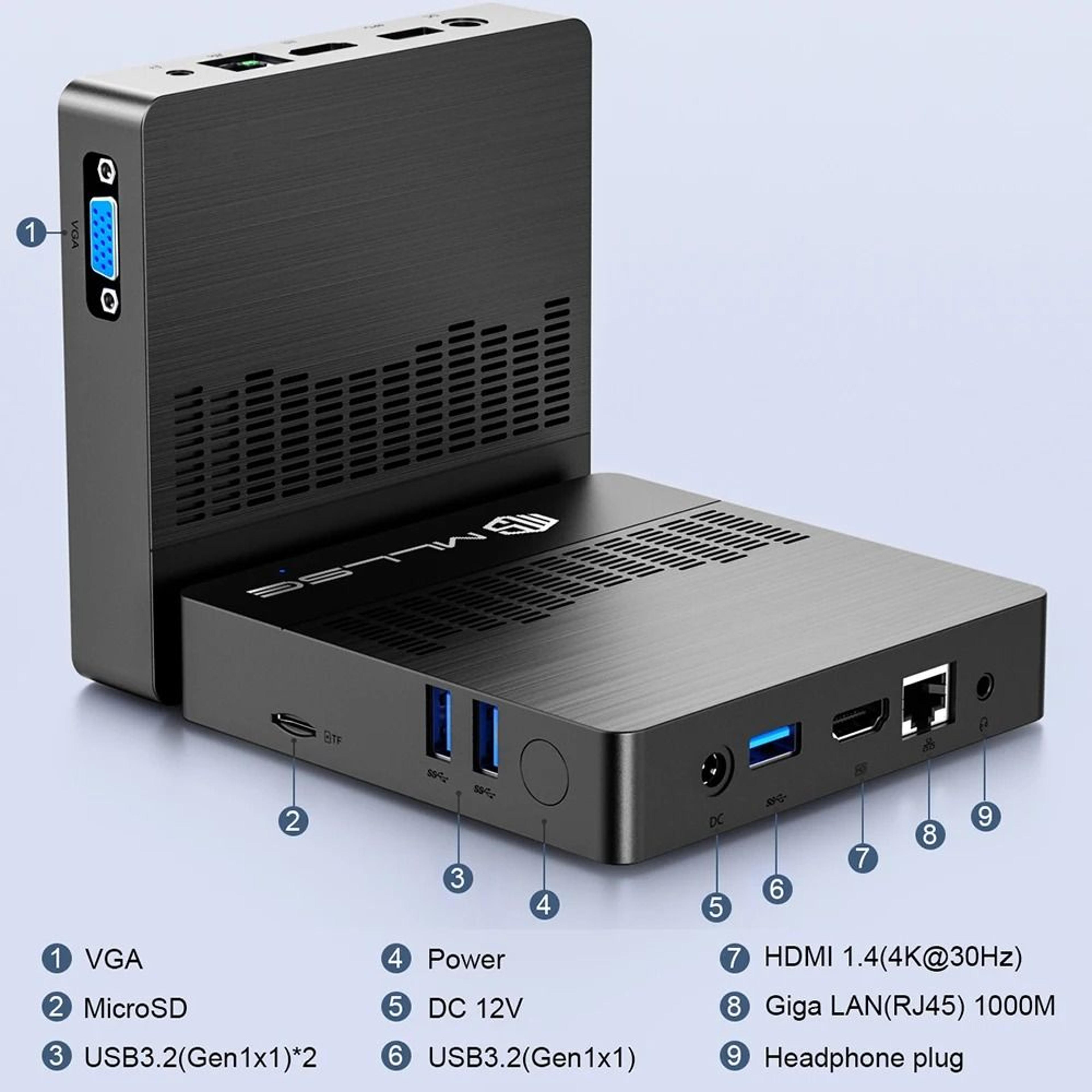 Compact Windows 11 Mini PC With Intel Celeron 6GB RAM And 128GB Storage 3