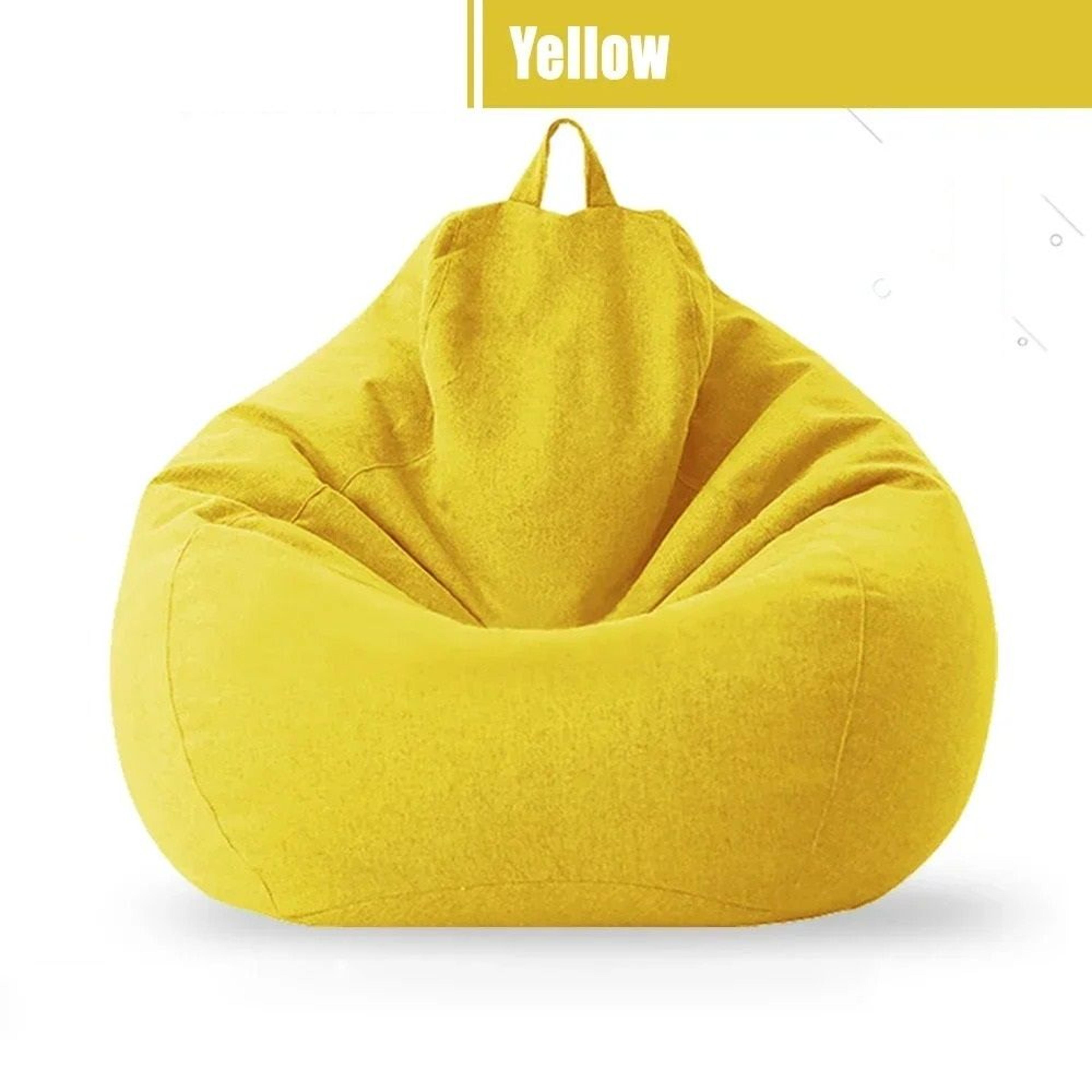 Cotton Linen Bean Bag Chair Cover Unfilled Pouf Ottoman Floor Lounger 13