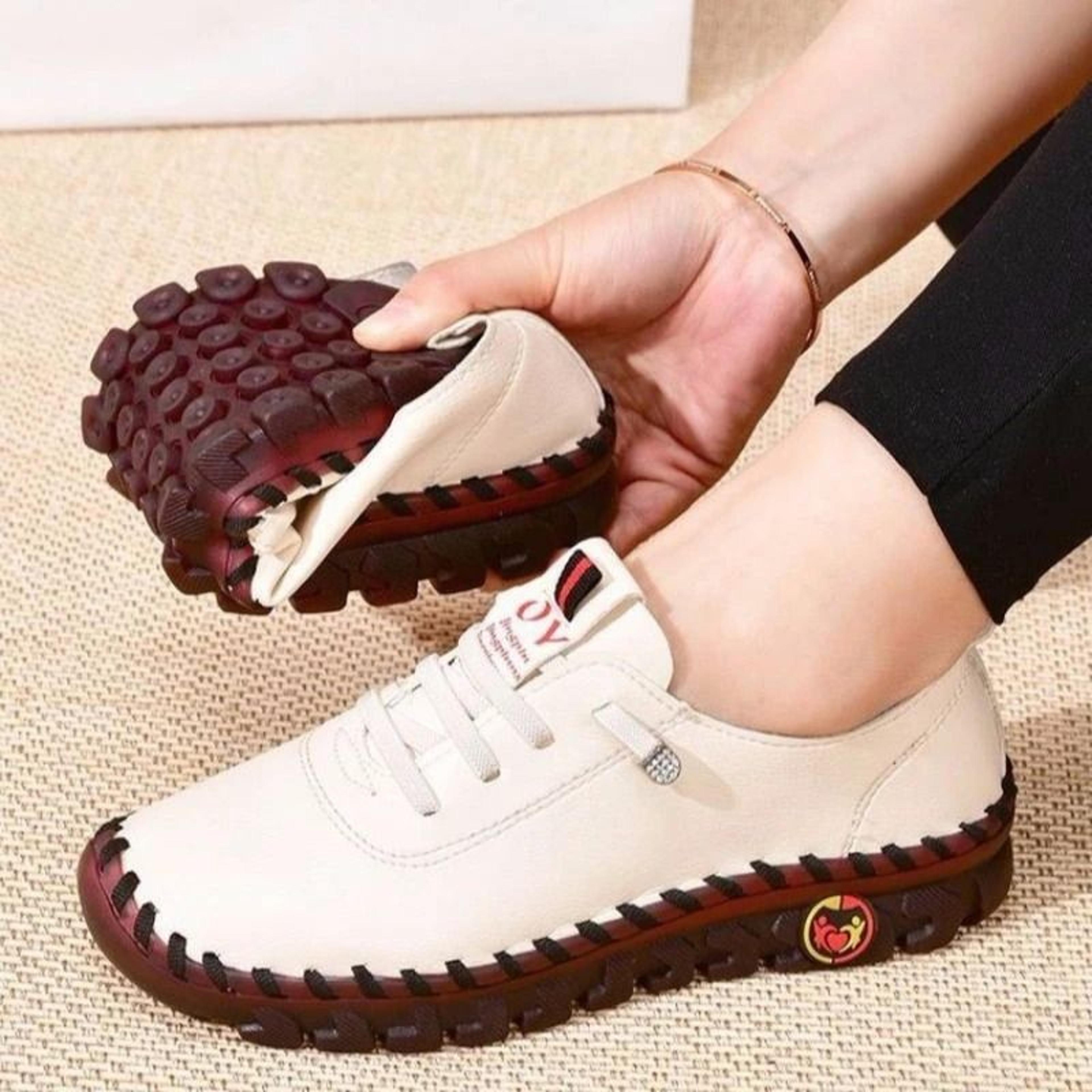 Womens Leather Casual Sneakers With Soft Sole And Slip On Fit For Everyday Comfort 6