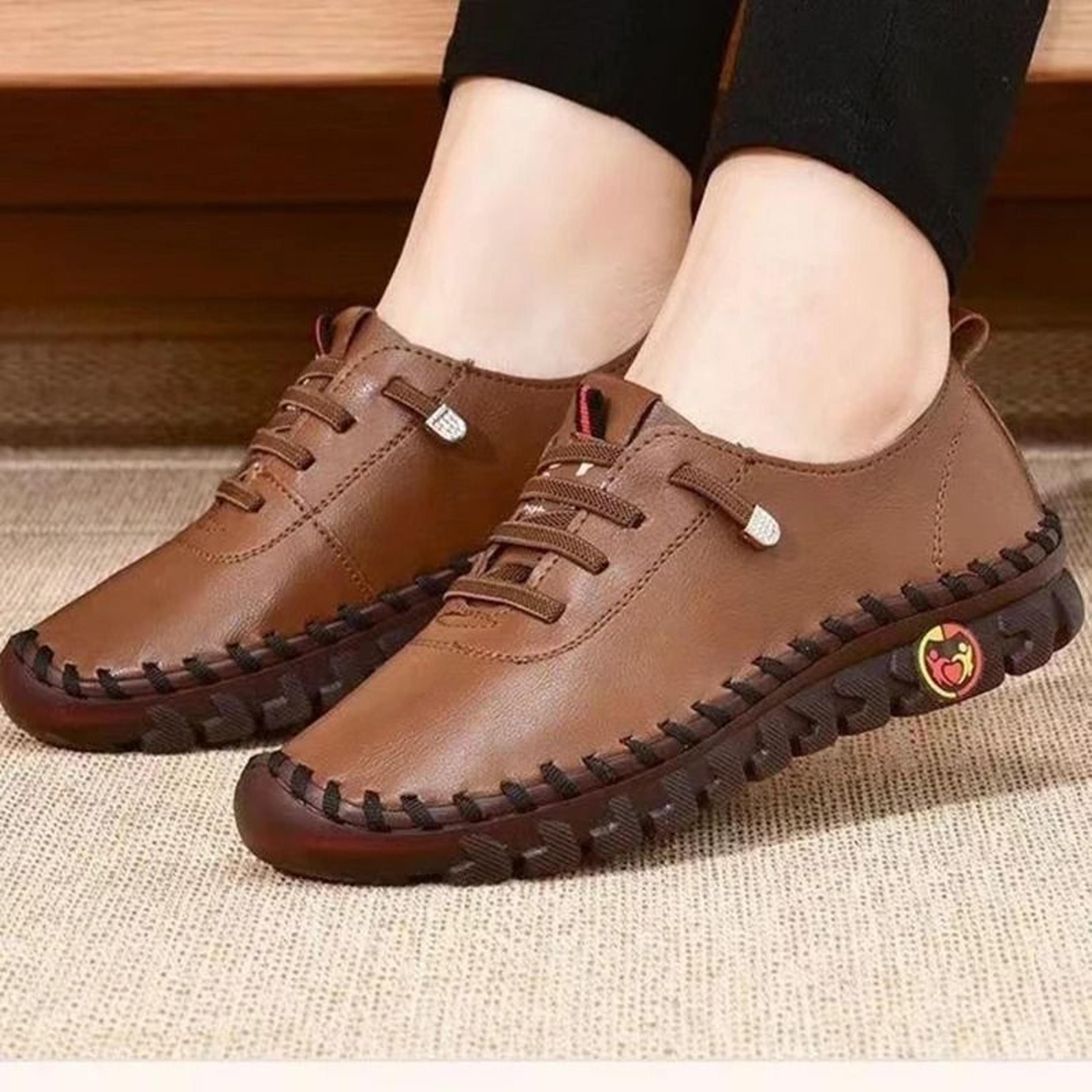 Womens Leather Casual Sneakers With Soft Sole And Slip On Fit For Everyday Comfort 8