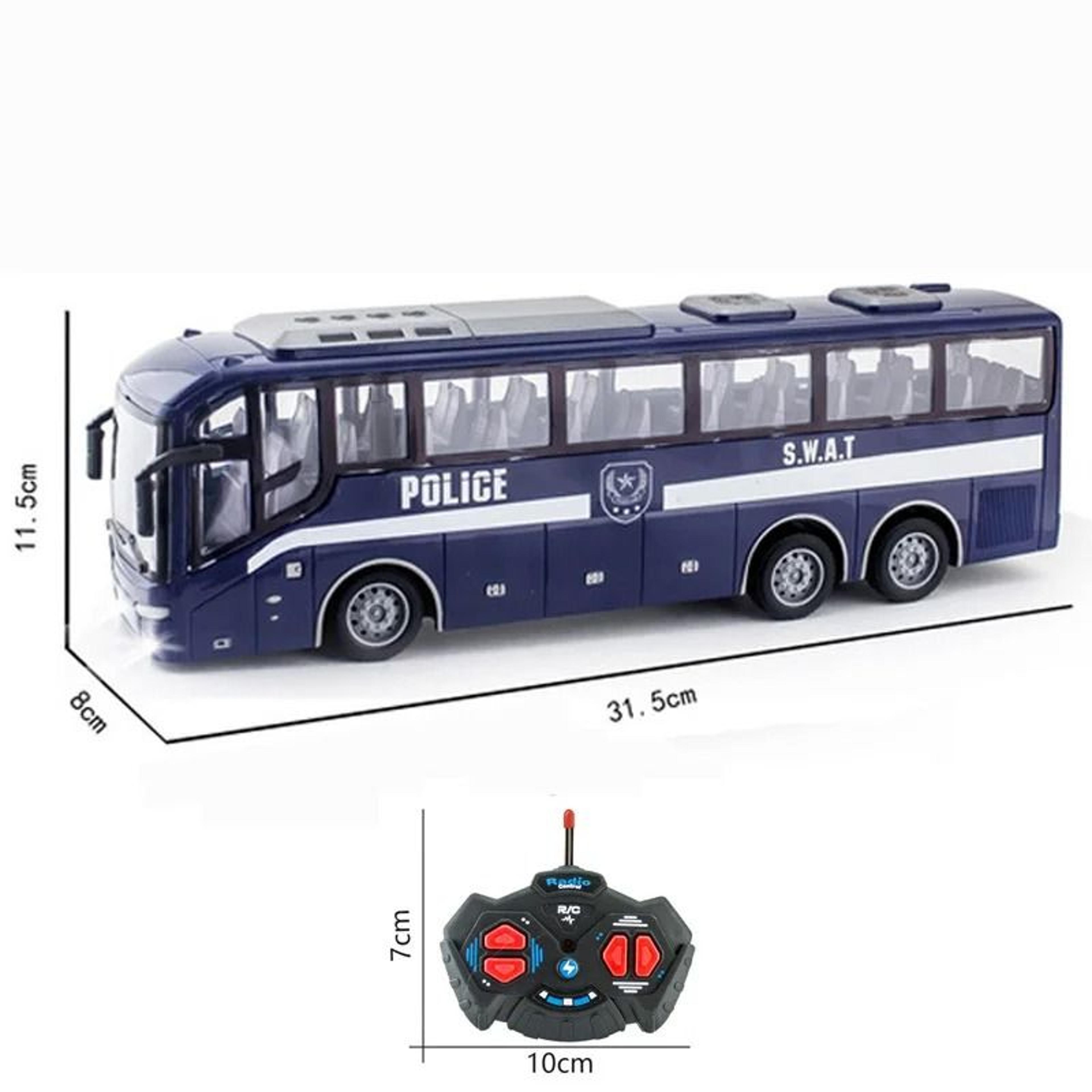Large RC Electric Bus Toy With LED Lights For Kids 9