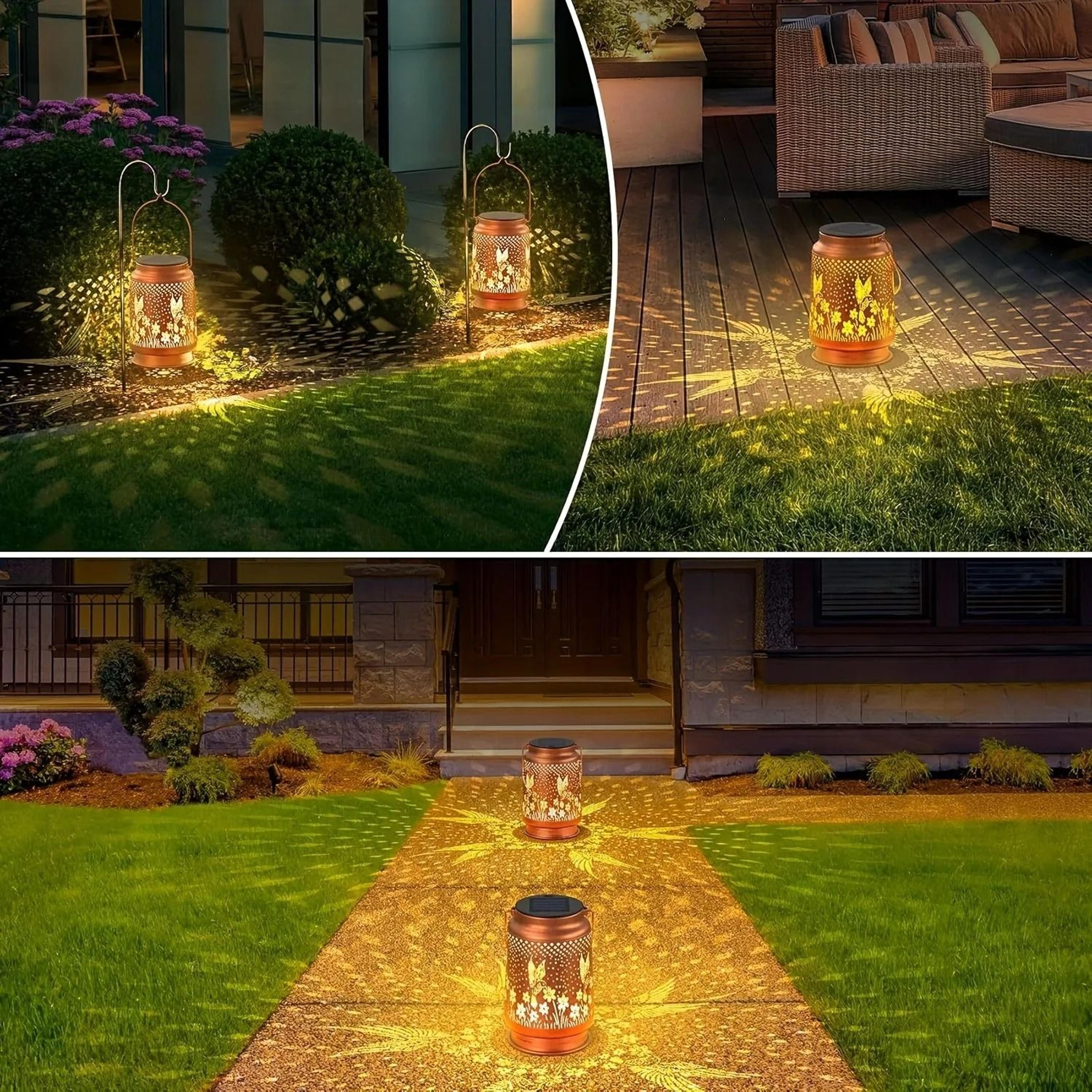 Solar Powered Outdoor Lantern Garden Light 5