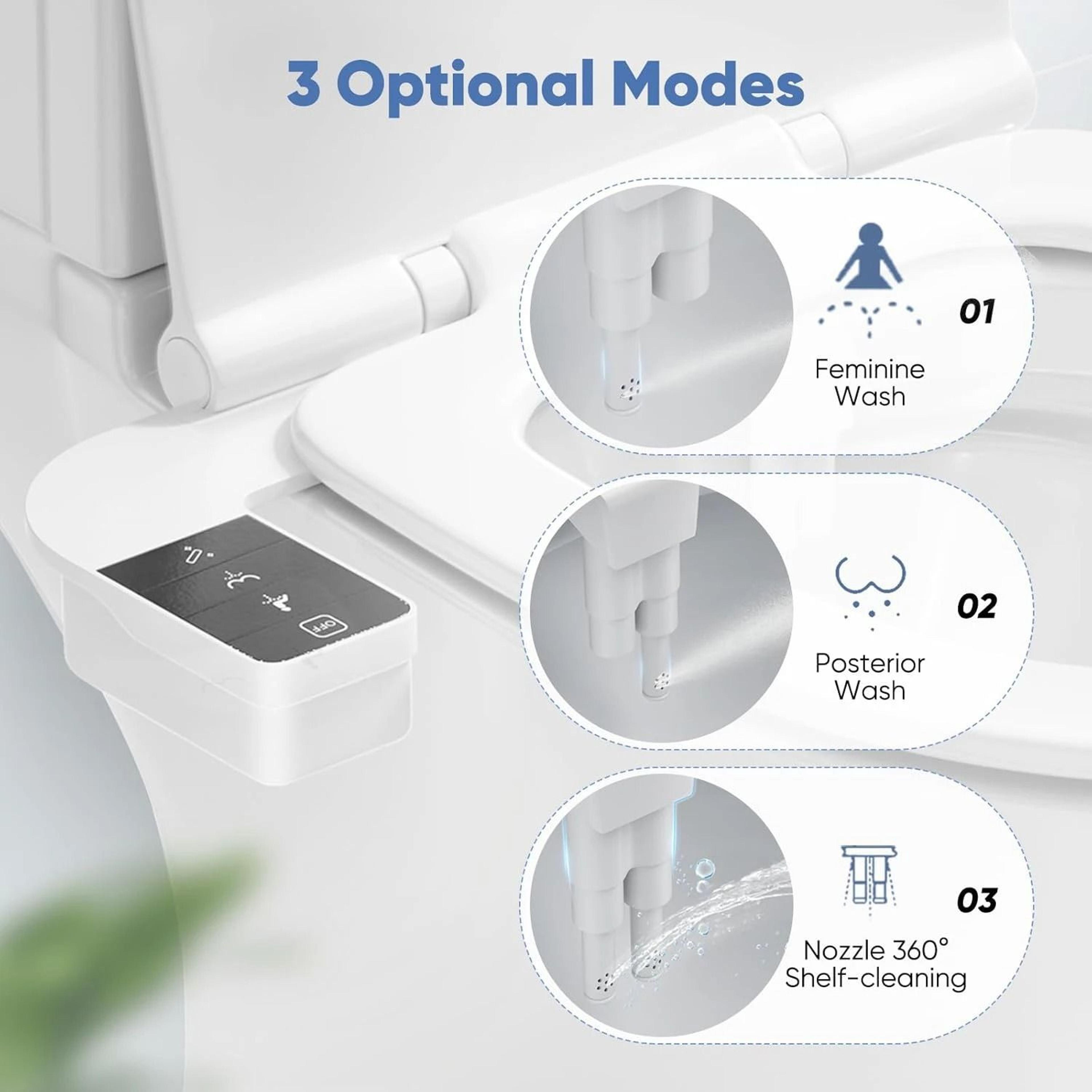 Self Cleaning Bidet Attachment With Dual Nozzles And Ultra Thin Design 2