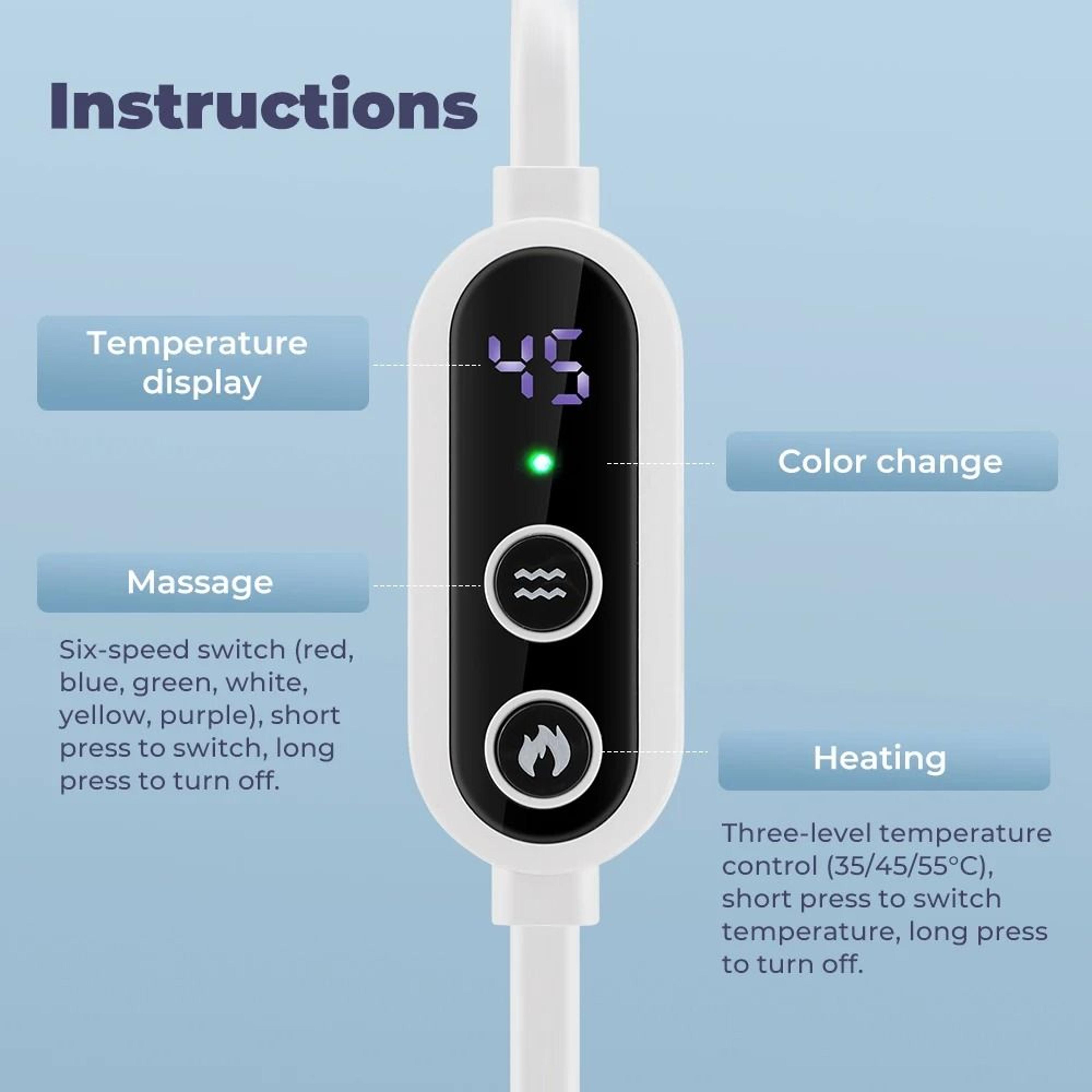 USB Heated Eye Mask With Vibration Massage And Steam Function 2