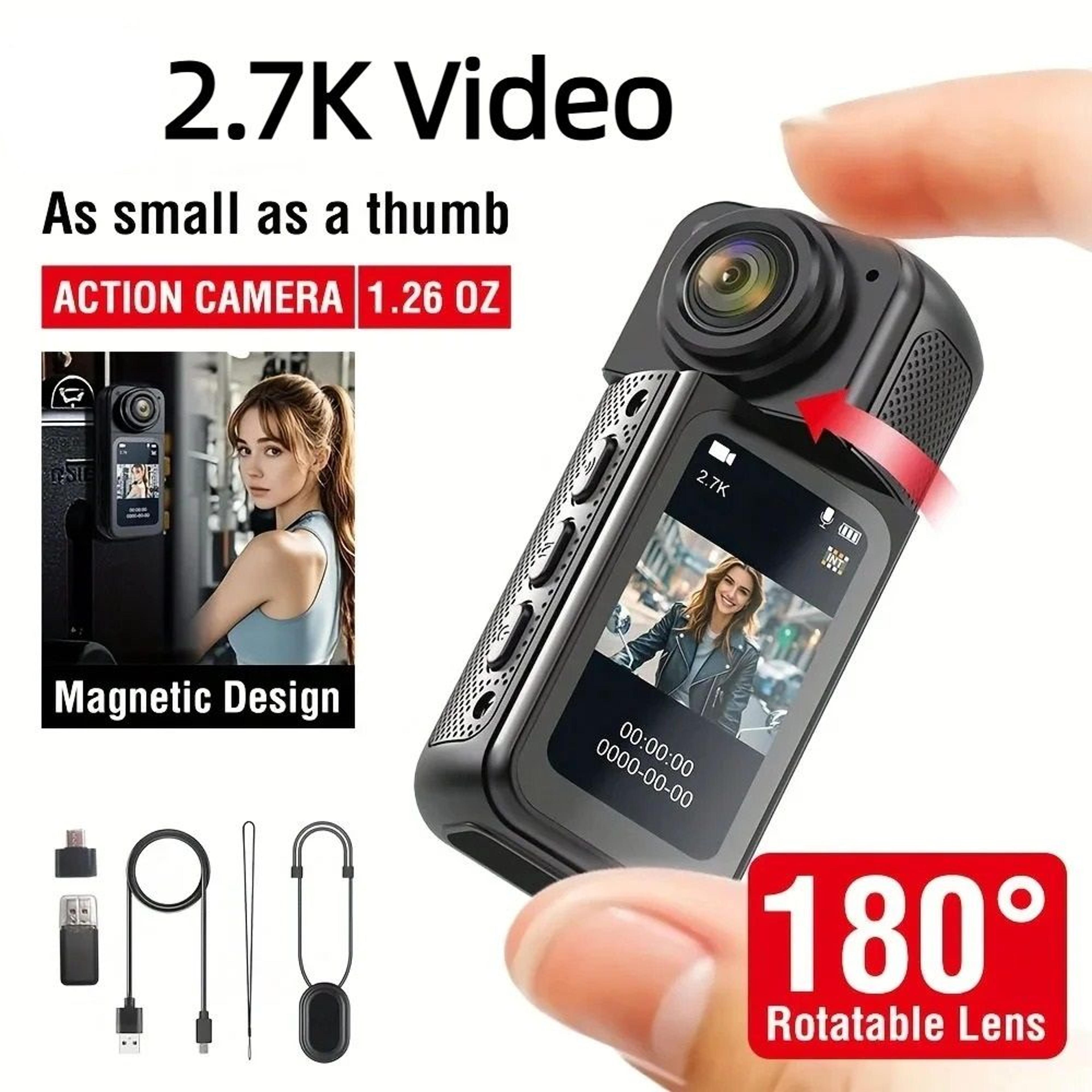 Compact Magnetic Wearable Camera For Sports Pets Travel And Vlogging 0