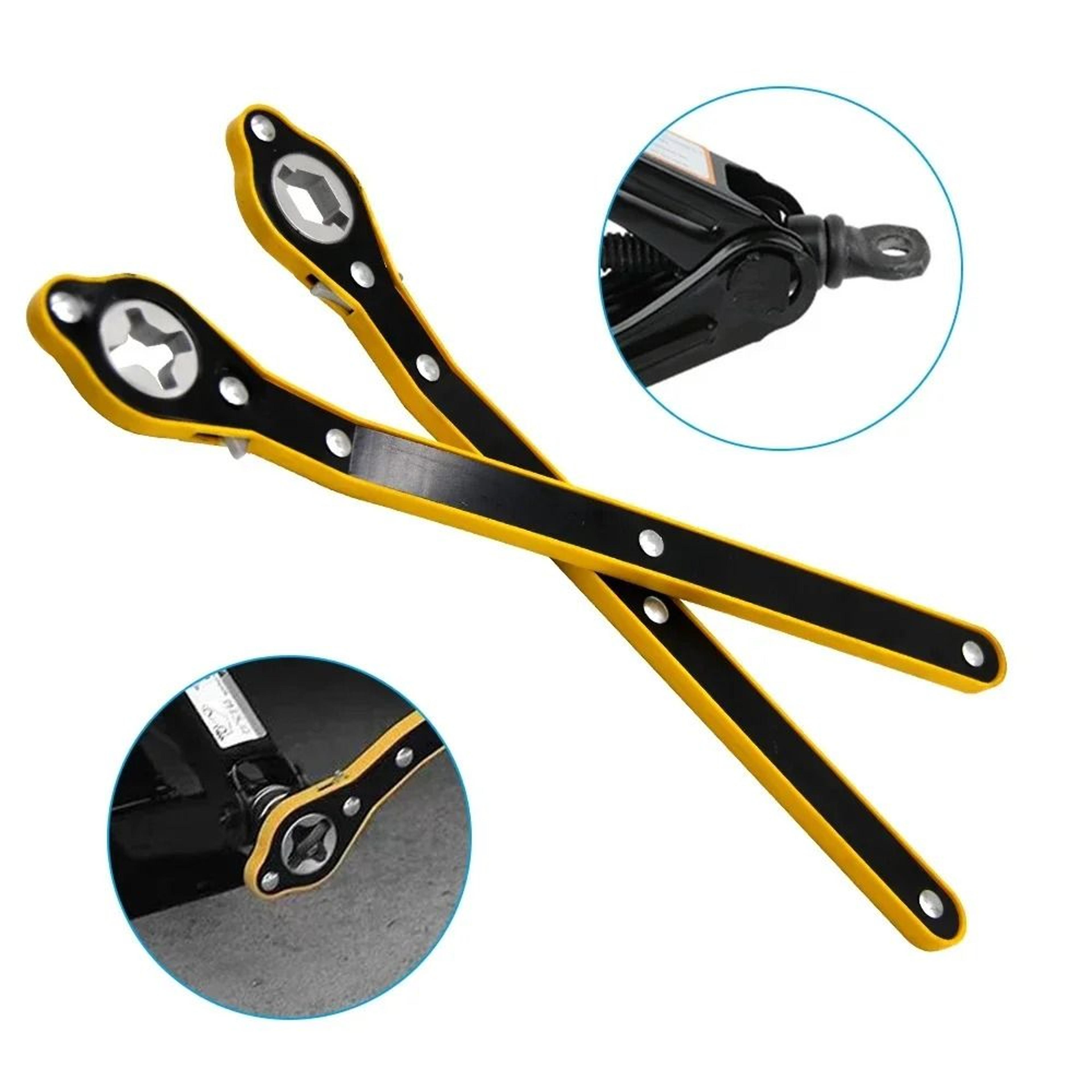 Auto Labor Saving Ratchet Wrench For Jack And Tire Lug Nut Removal 3