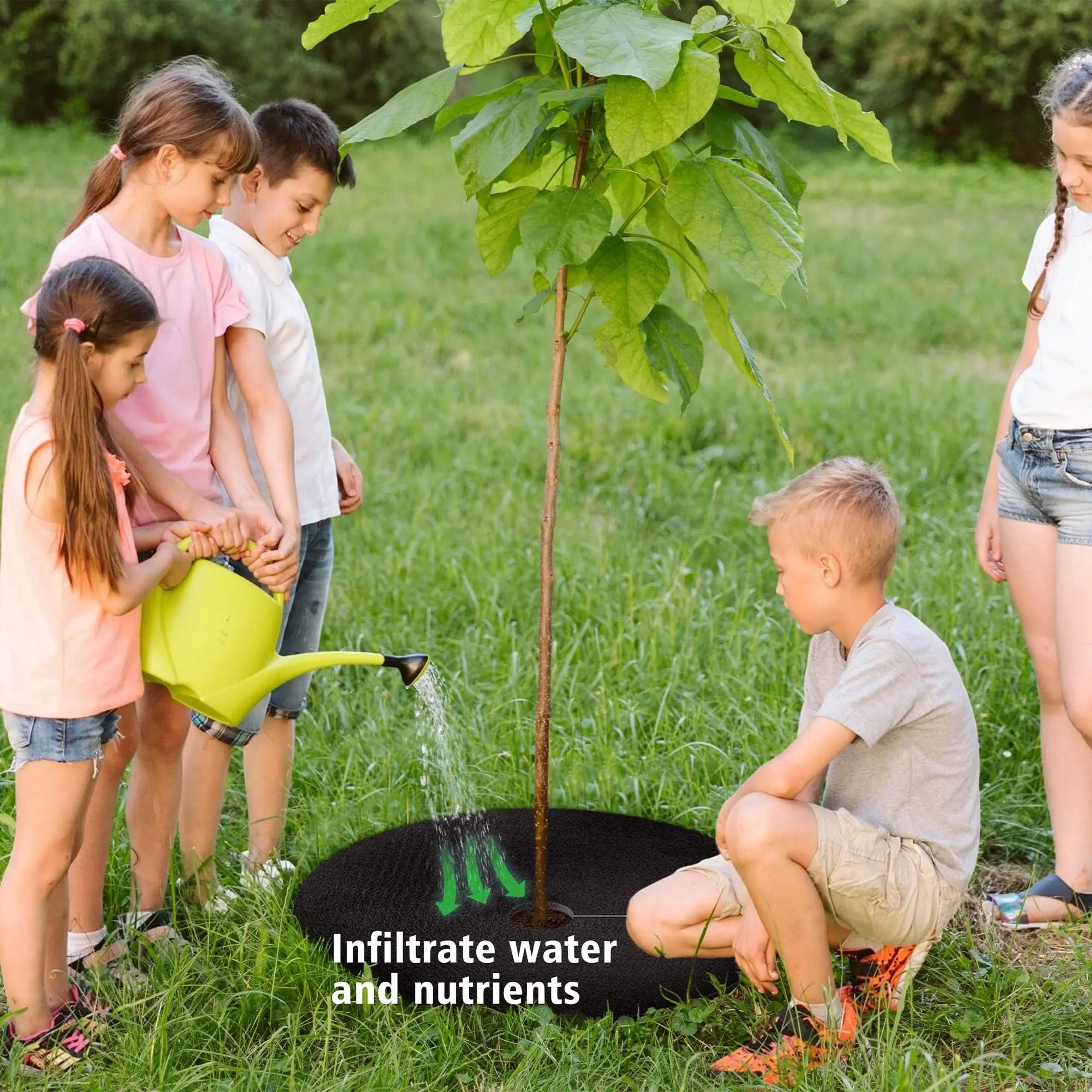 Reusable Non Woven Tree Mulch Ring For Weed Control And Root Protection 1