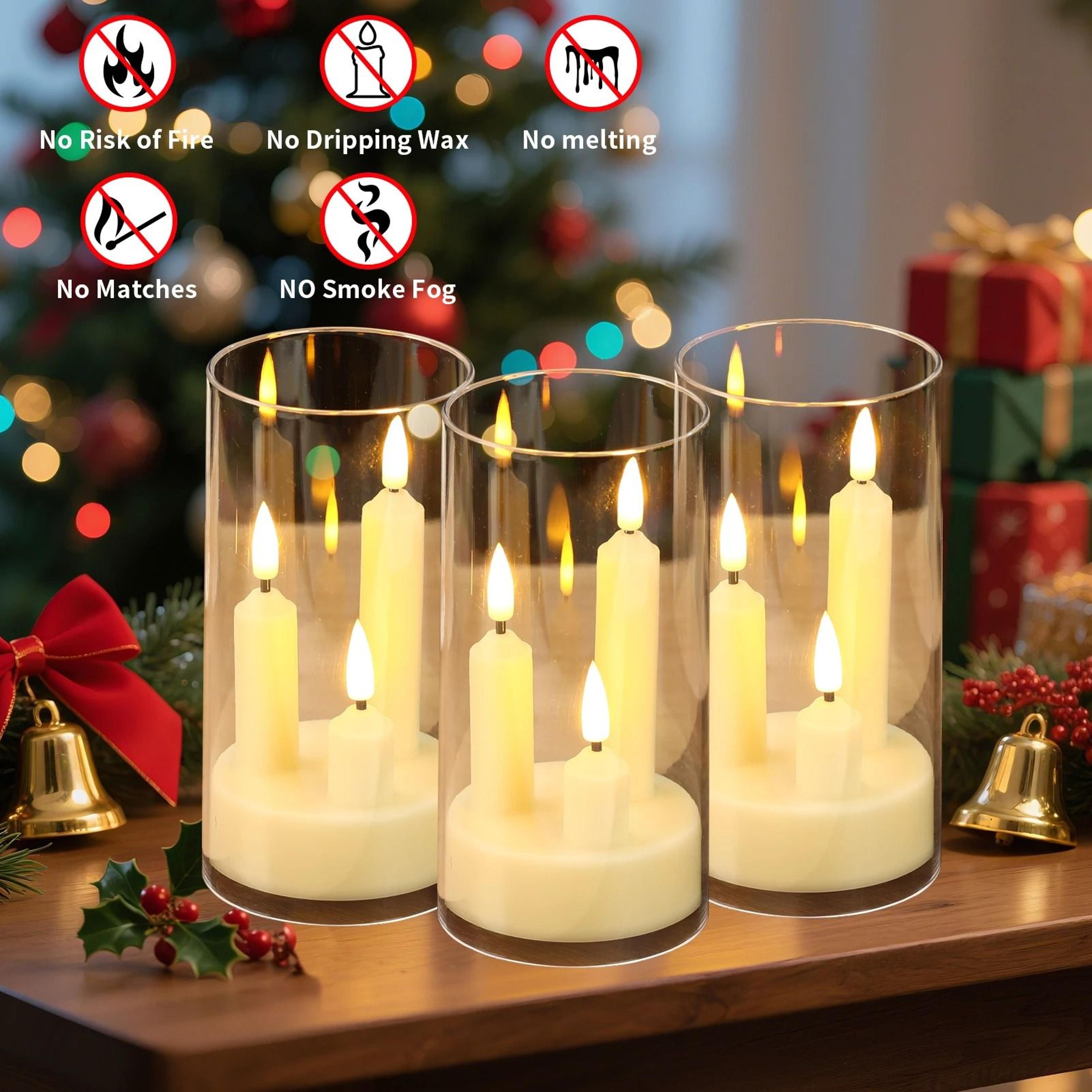 Flameless LED Window Candle With Lampshade 4