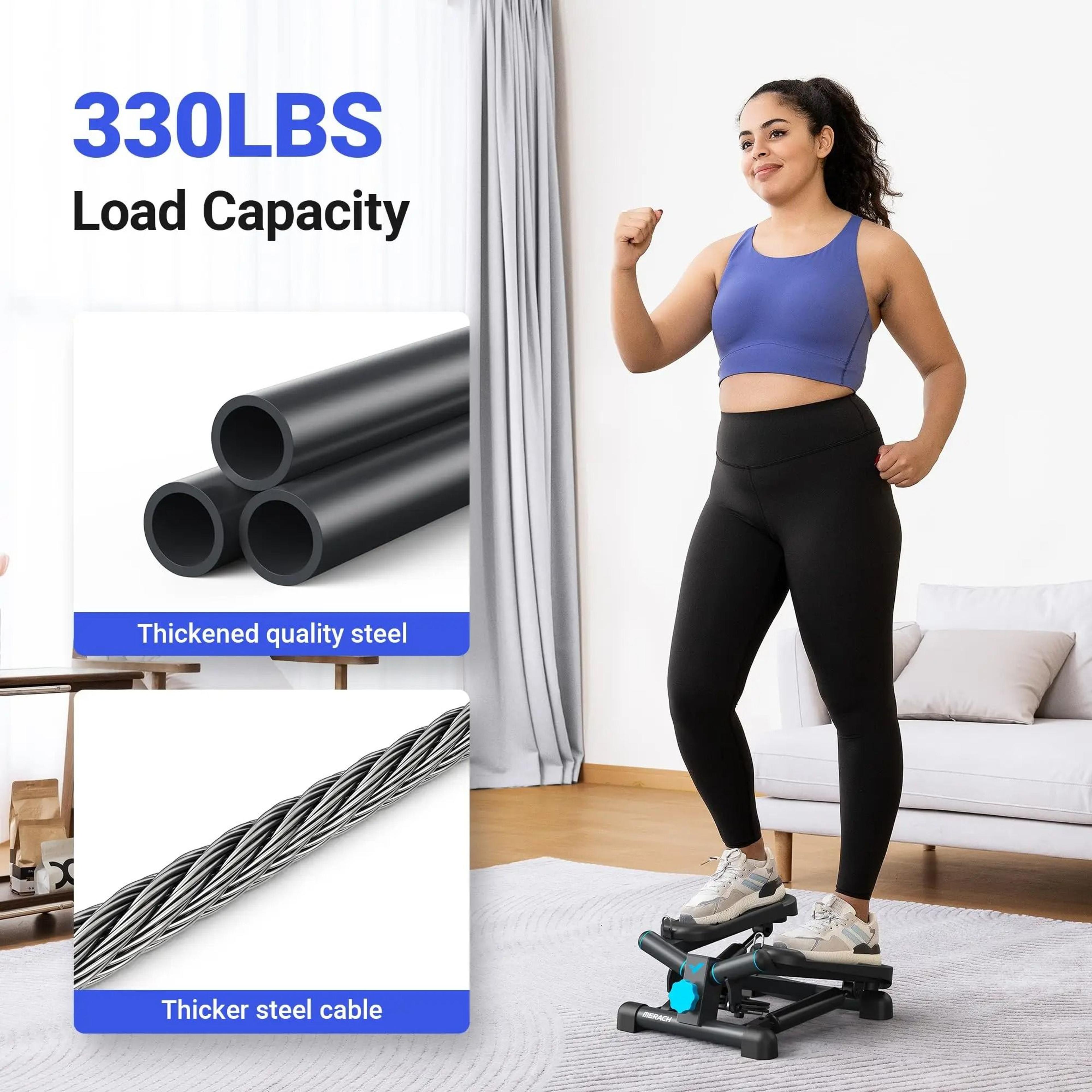 Compact Twist Stepper With Resistance Bands 2