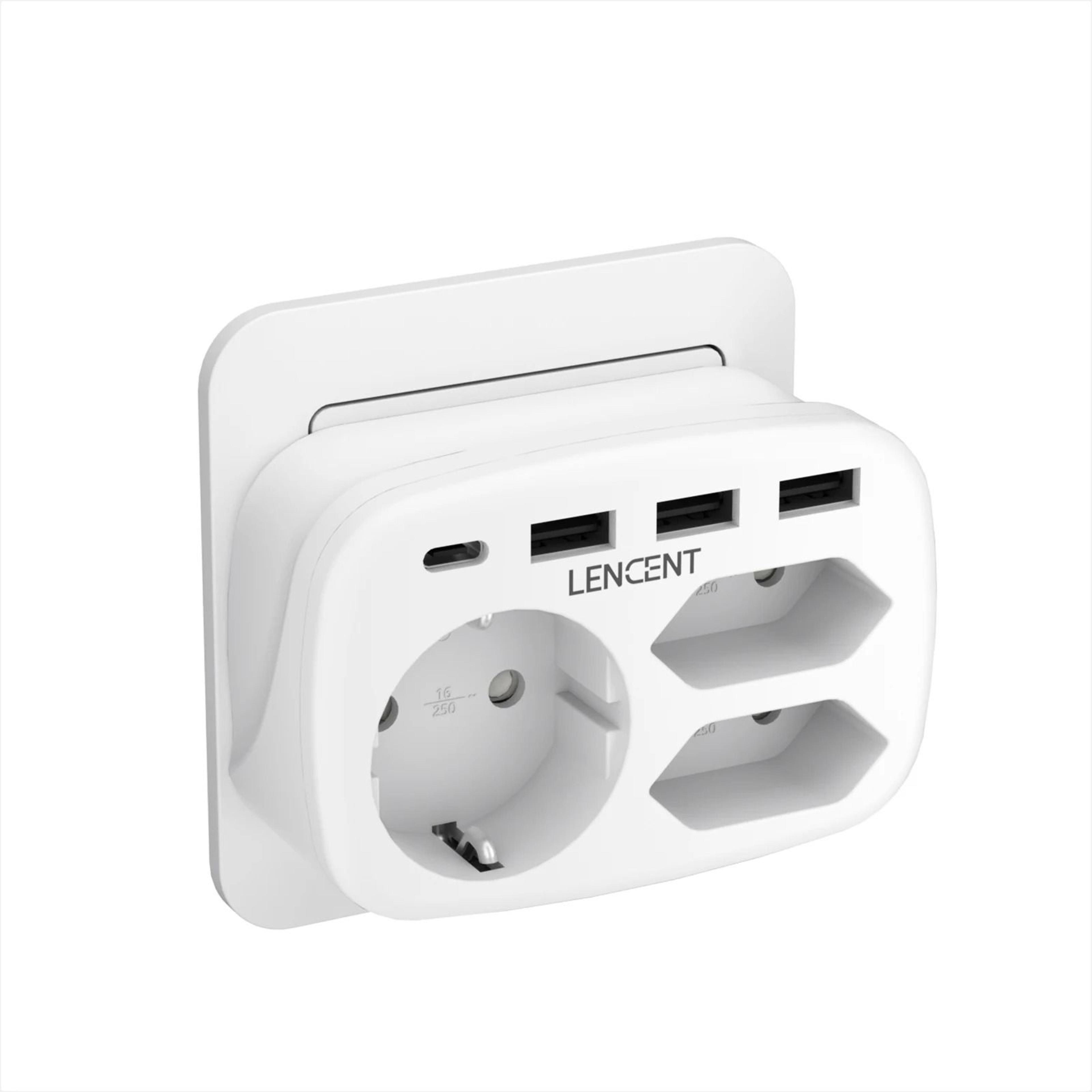 Compact EU Power Cube With AC Outlets USB And Type C Charging 10