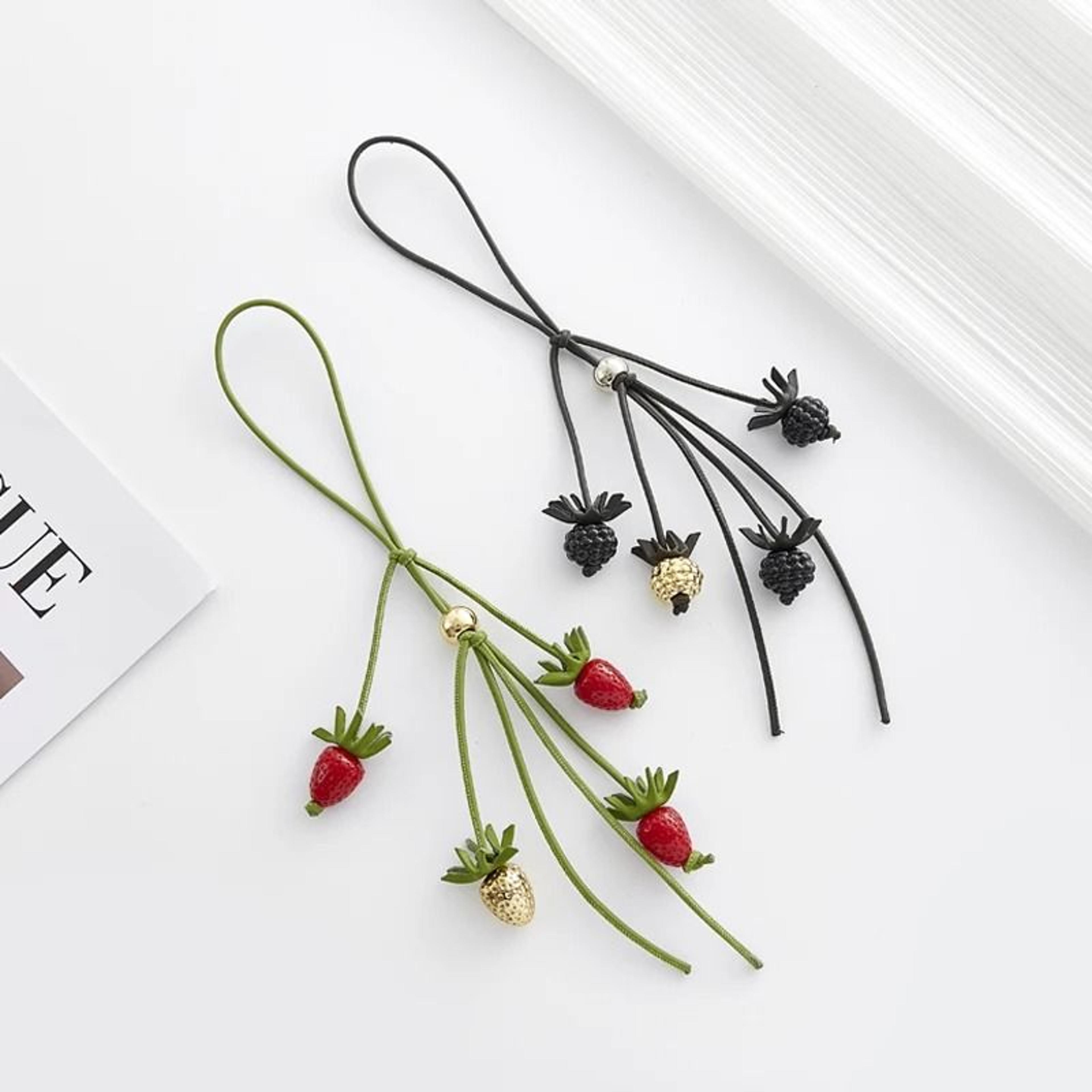 Leather Flower Bag Charm 18