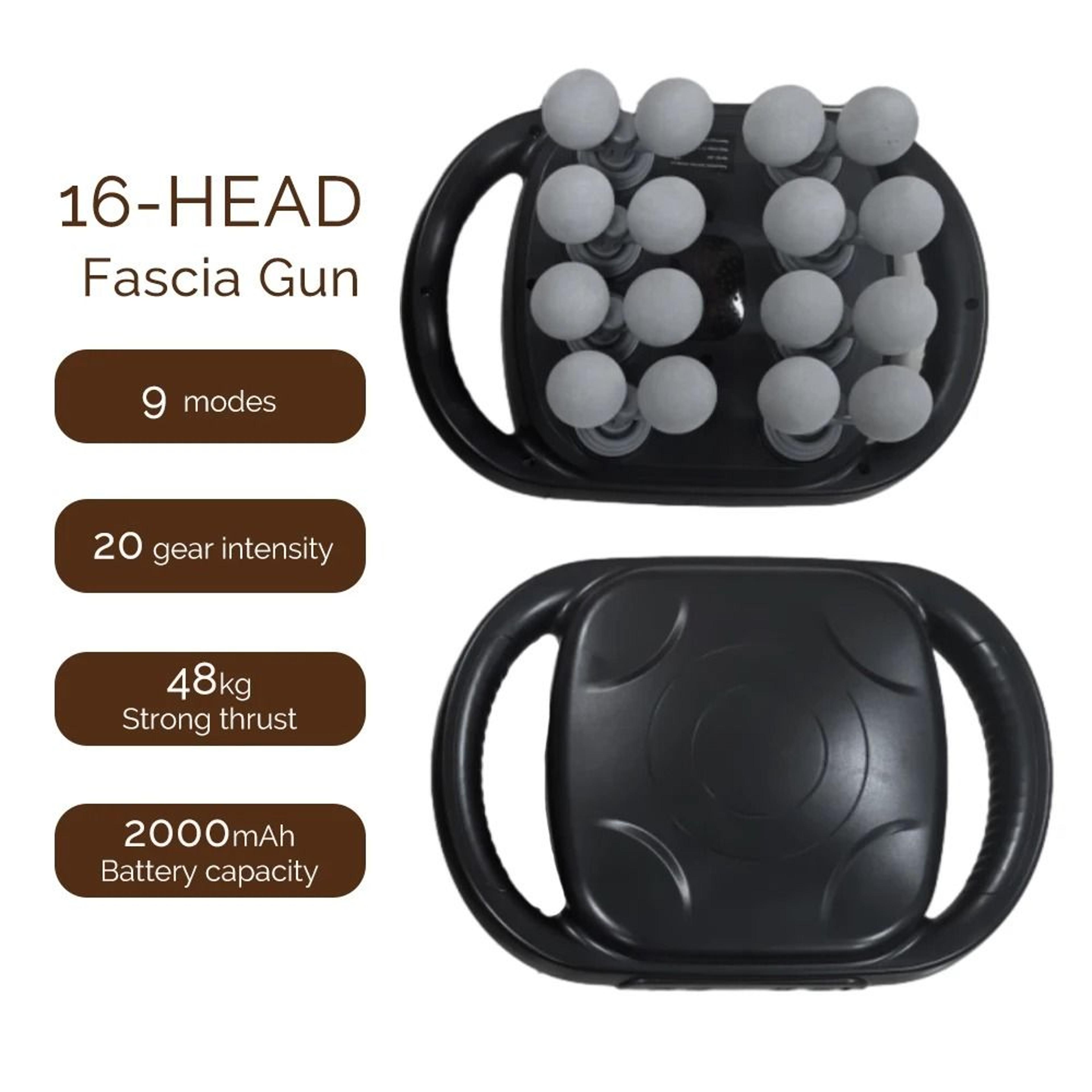 Fascia Gun High Frequency Vibration Body Massager With Multiple Heads 11