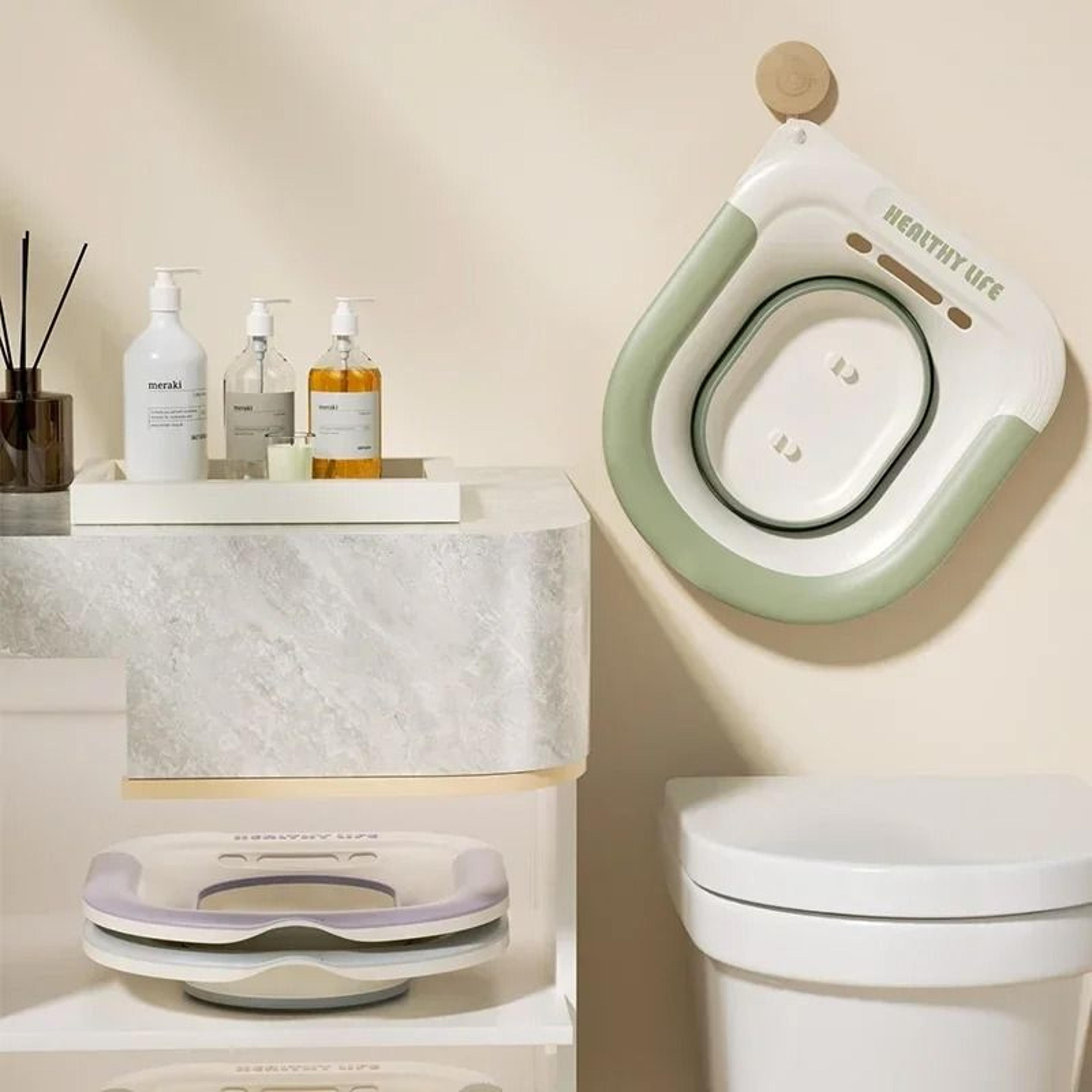Foldable Toilet Sit Bath Basin For Pregnancy And Hemorrhoid Relief 0