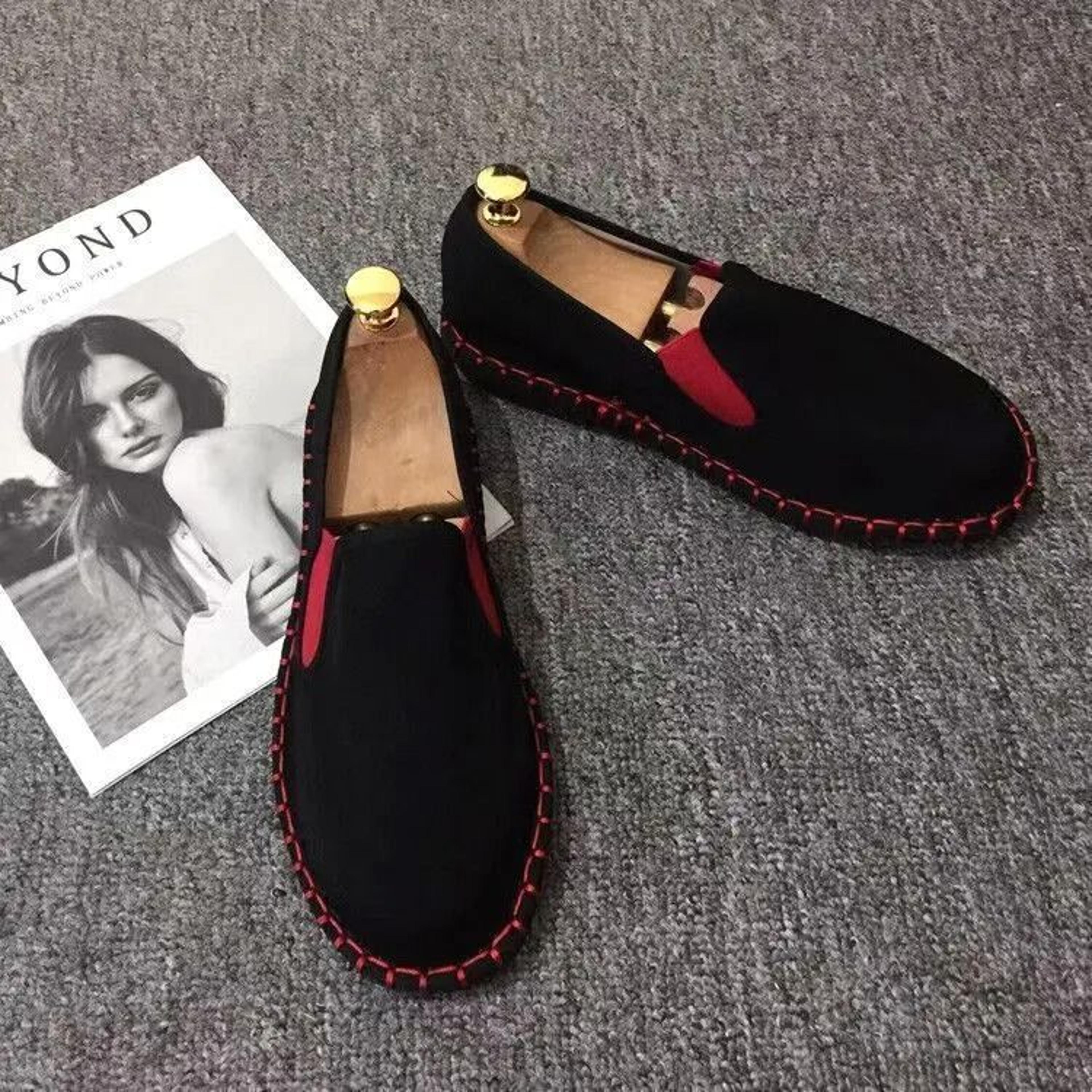 Traditional Embroidered Beijing Cloth Loafers For Men 21