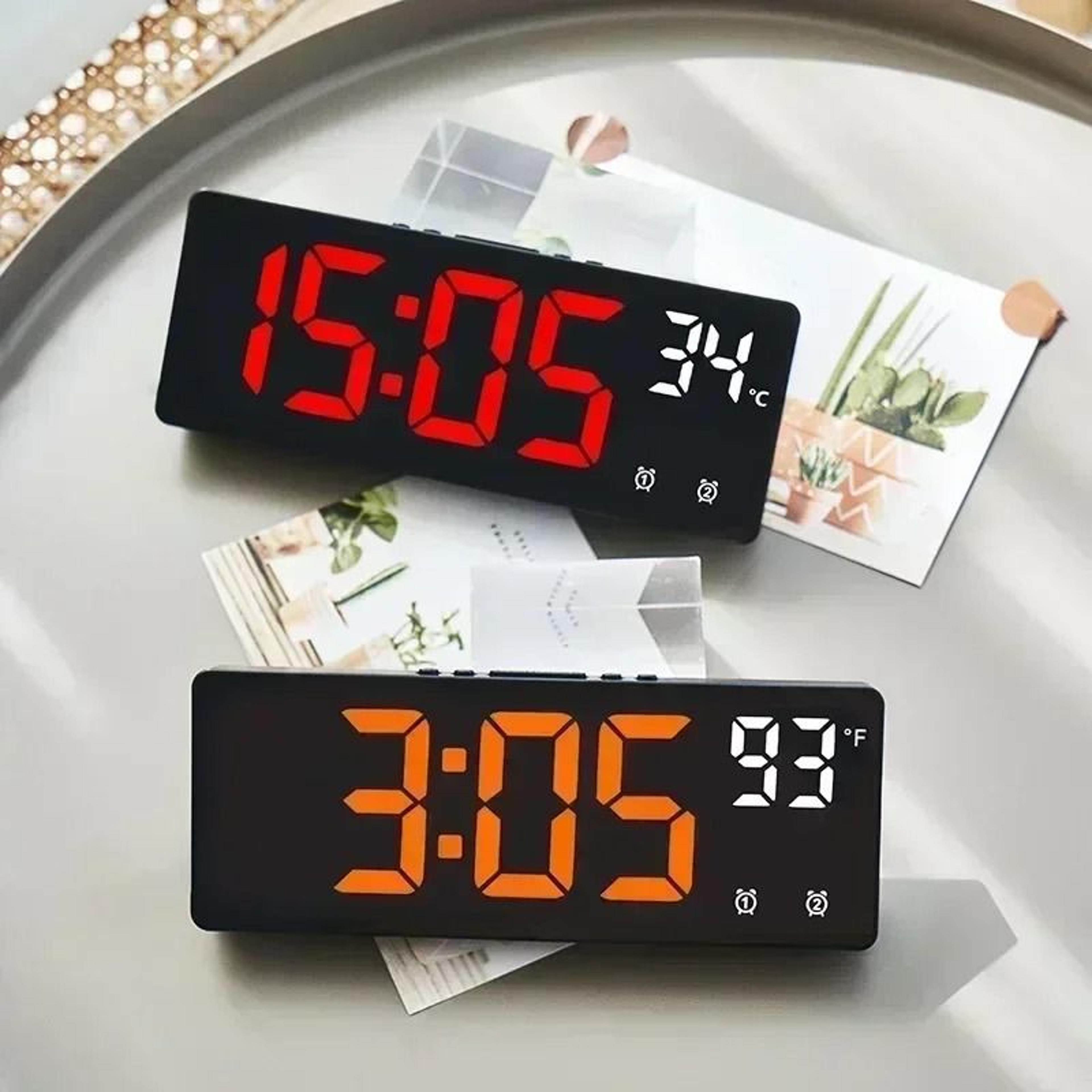 Voice Activated Digital Alarm Clock With Temperature Dual Alarm Snooze And Night Mode 3