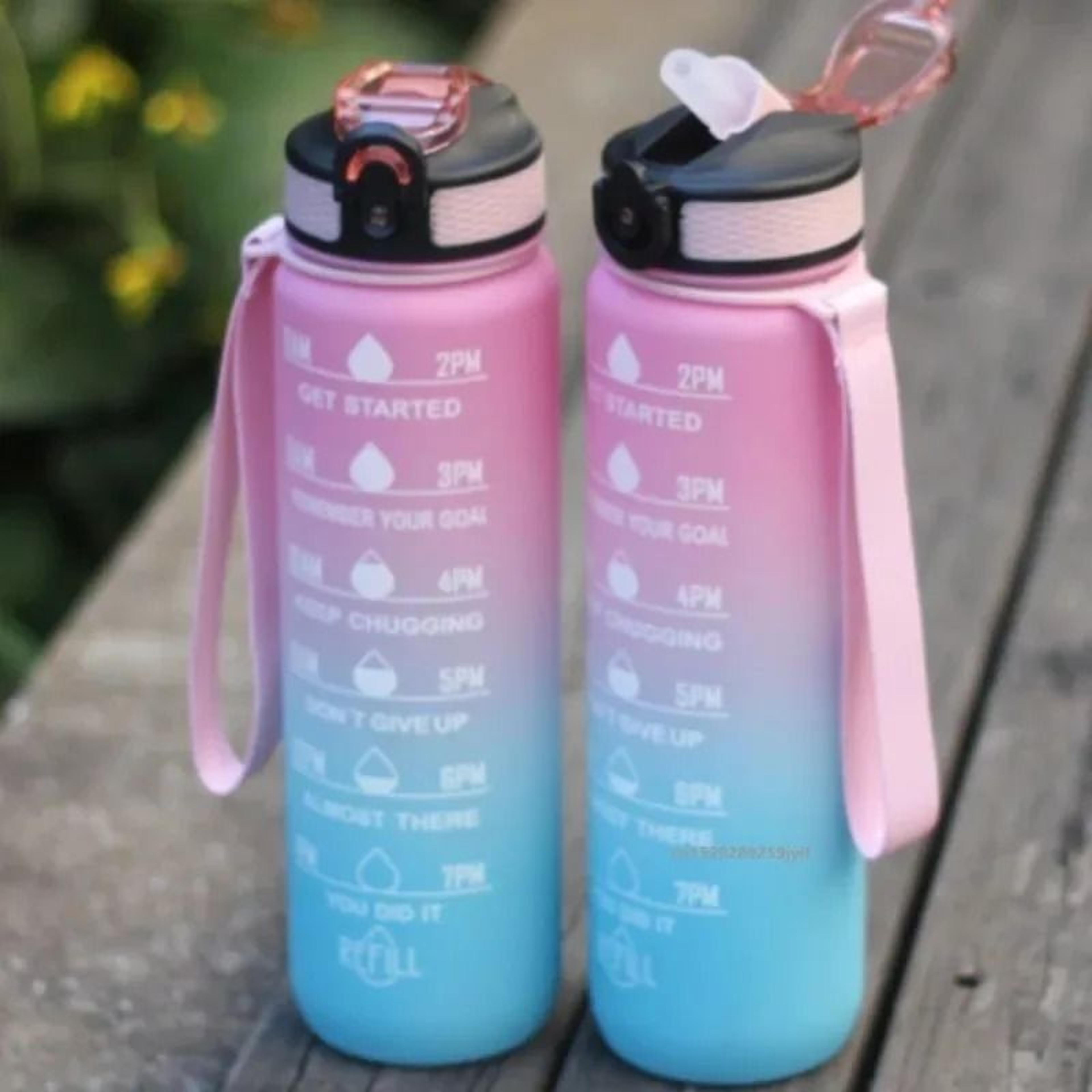 Plastic Sport Water Bottle Leakproof With Straw And Carry Handle 3