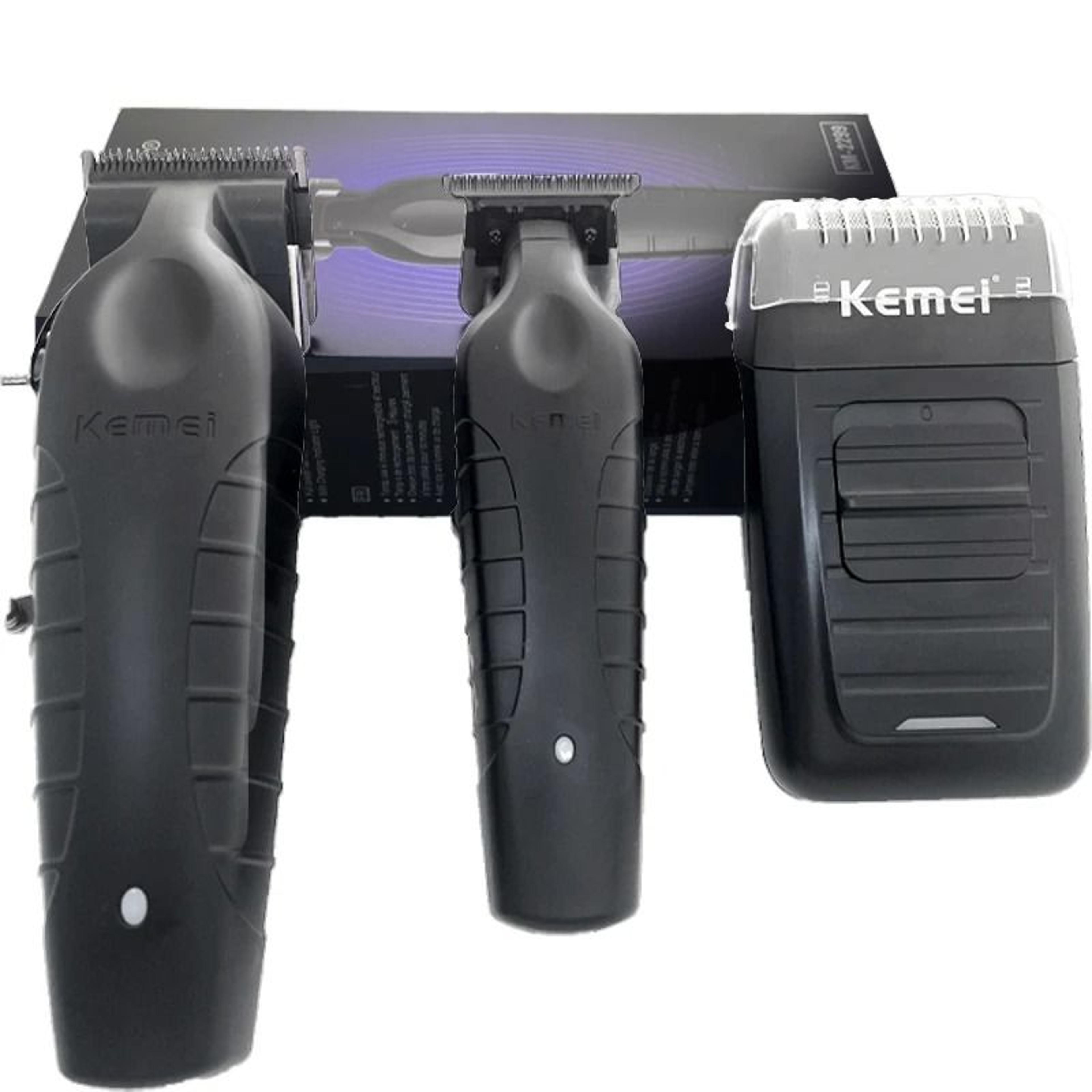 Professional Cordless Hair Trimmer Kit With Clipper Trimmer And Foil Shaver 5