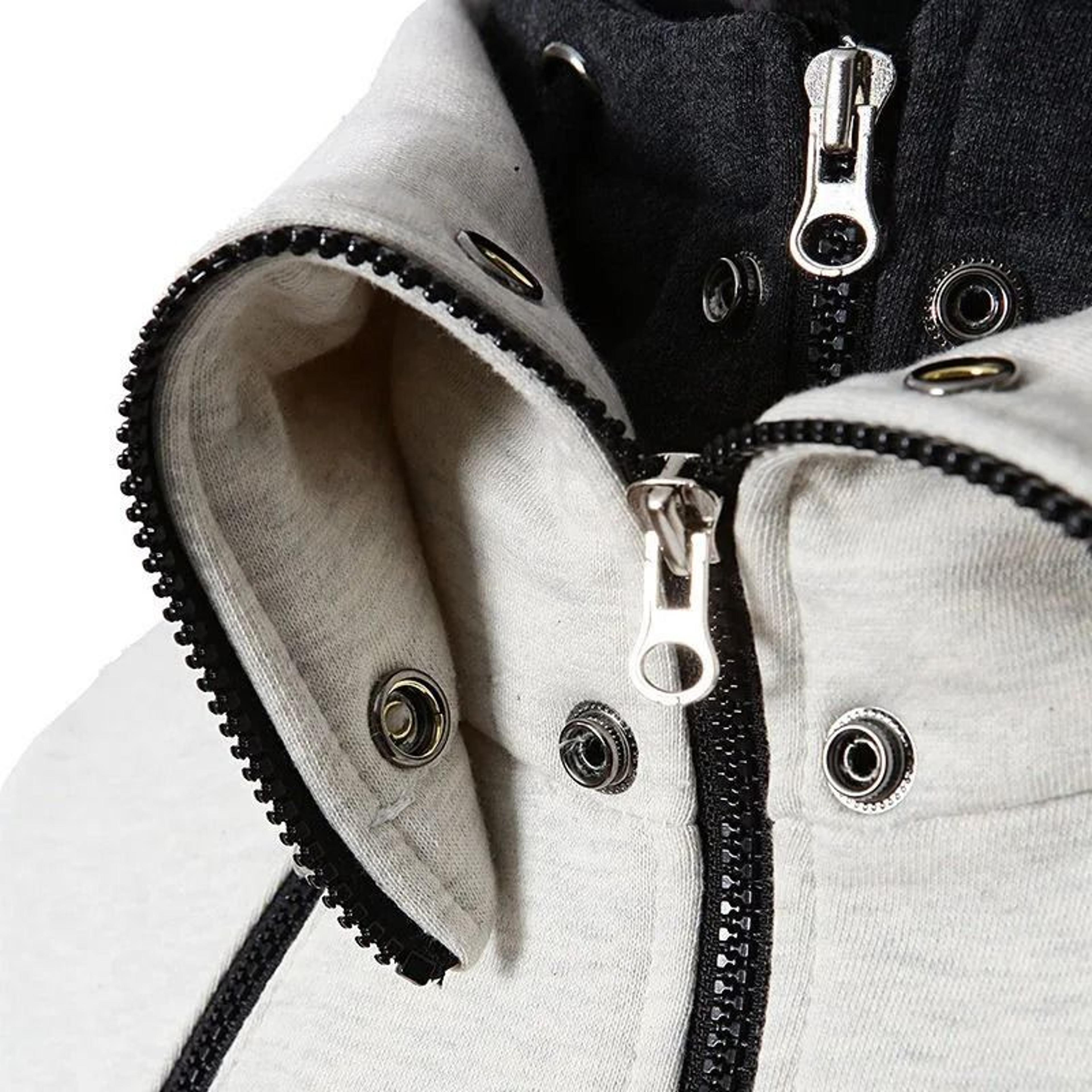 Mens Zip Up Fleece Bomber Jacket Hooded Casual Coat 3