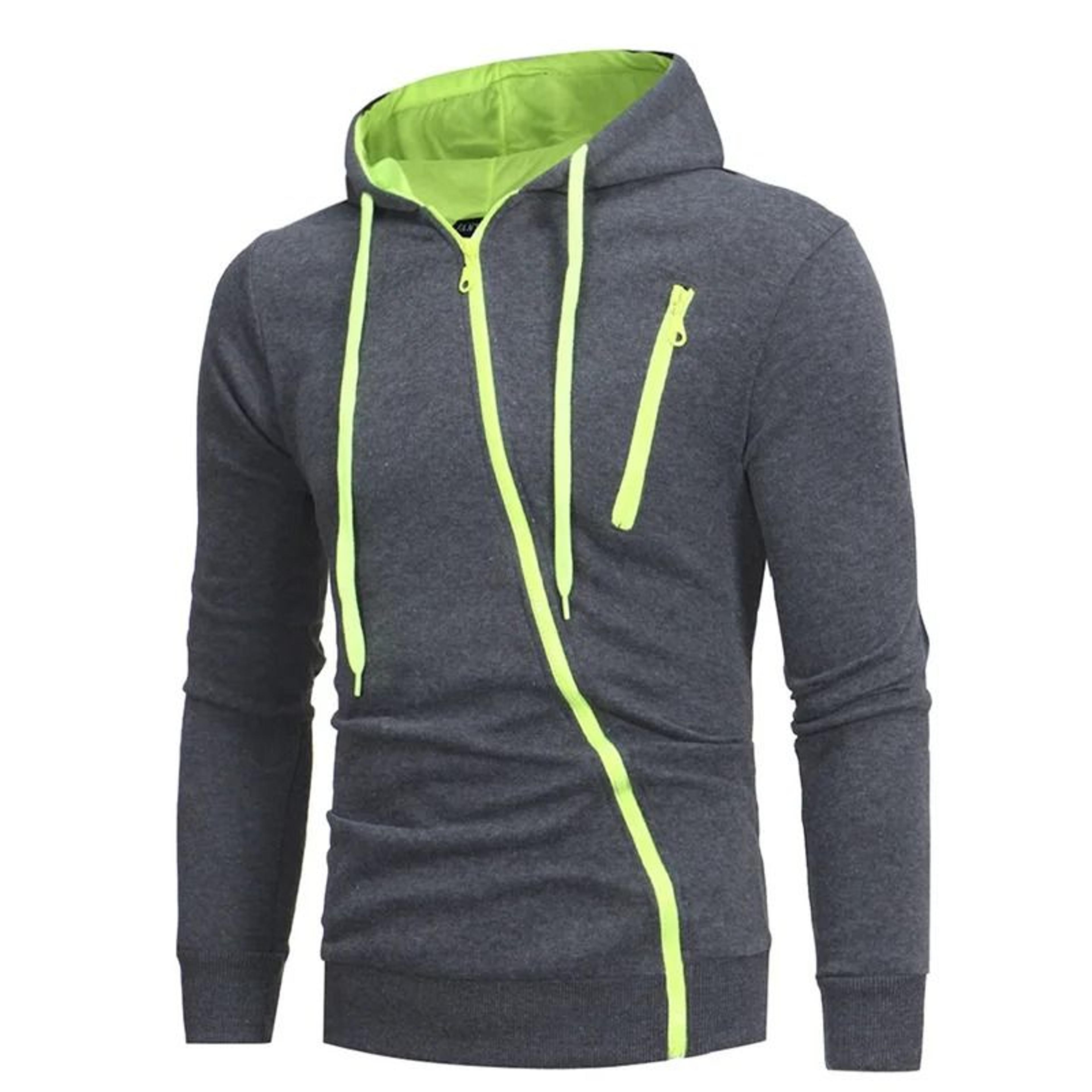 Mens Zip Up Fleece Bomber Jacket Hooded Casual Coat 4