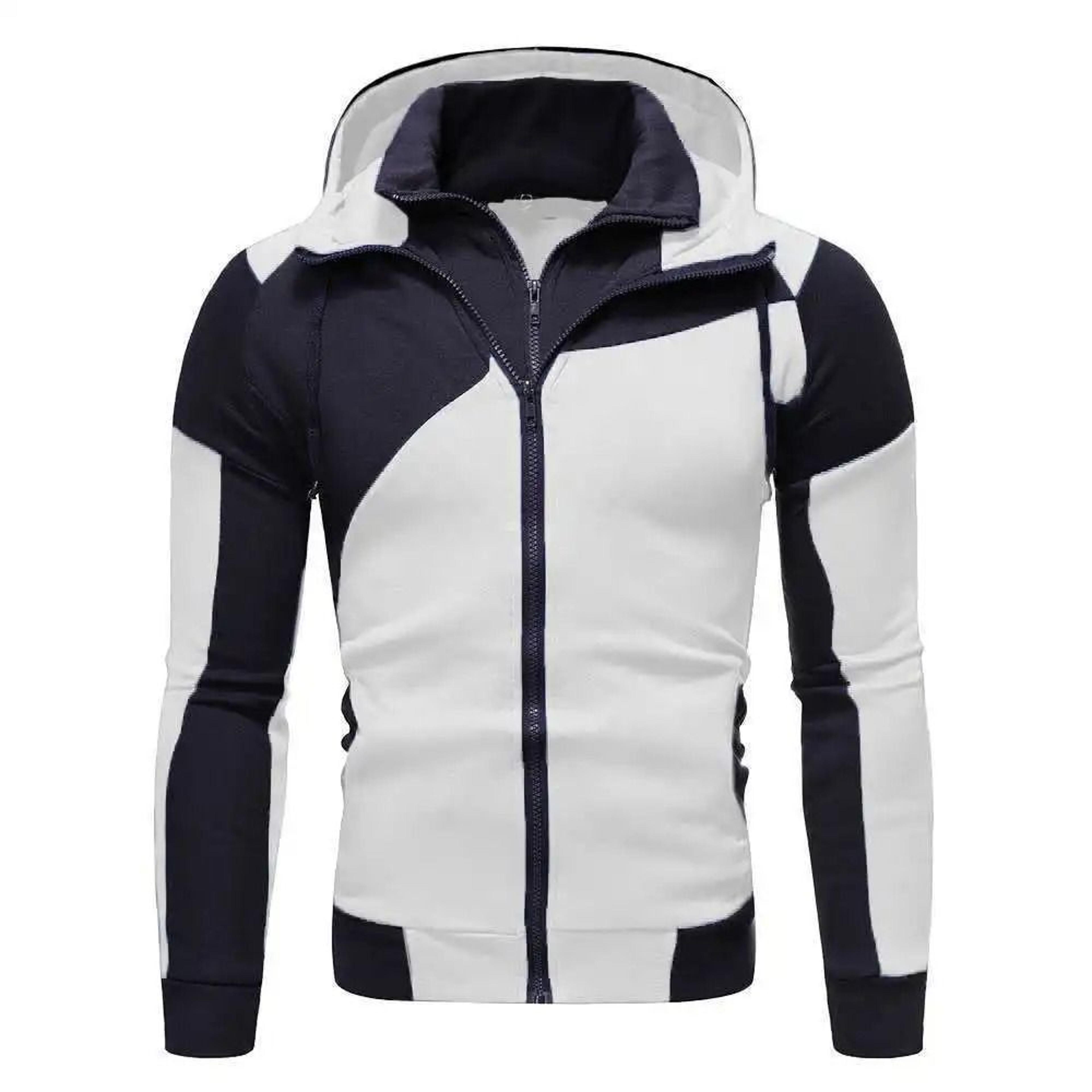 Mens Zip Up Fleece Bomber Jacket Hooded Casual Coat 29