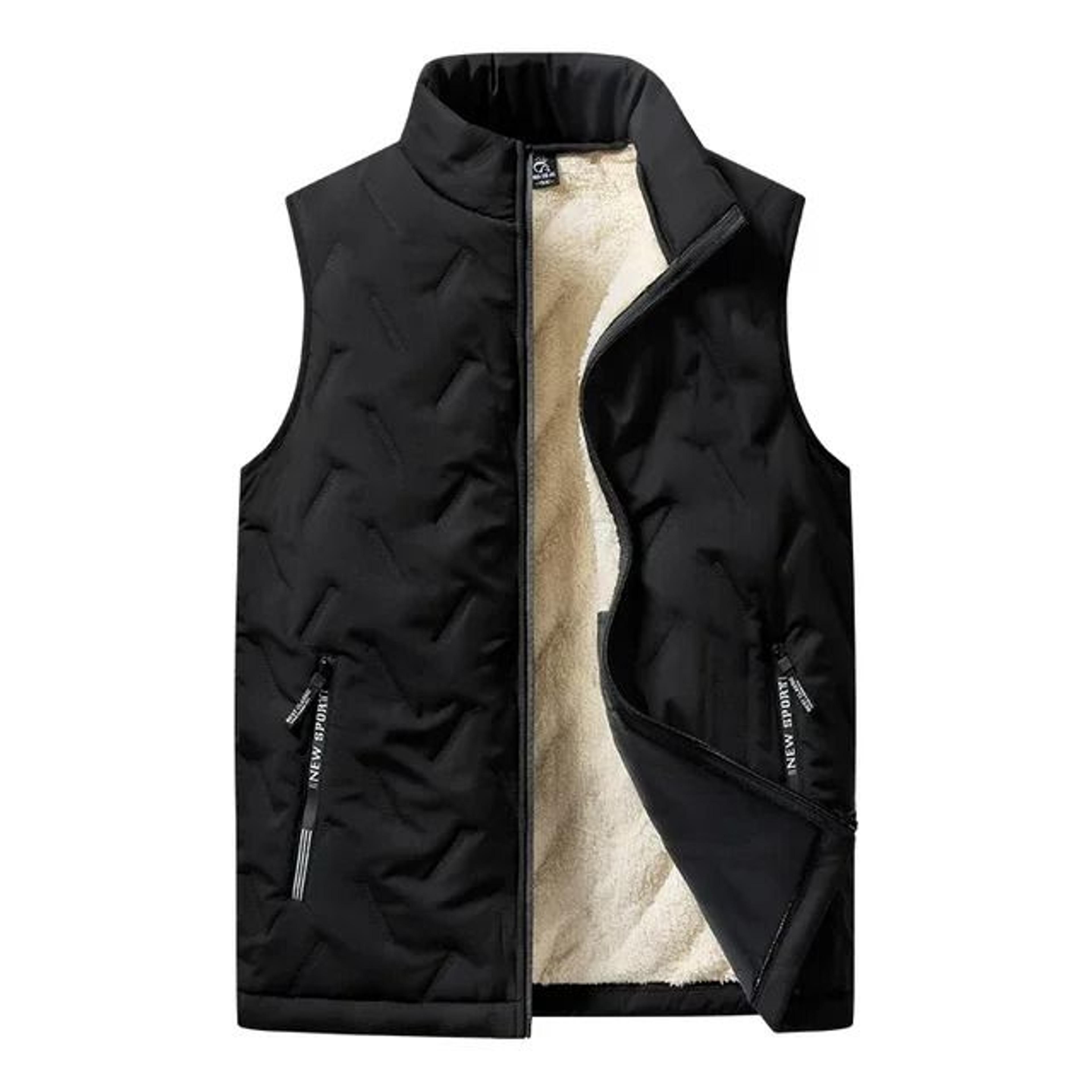 Mens Padded Cotton Vest With Stand Collar 5