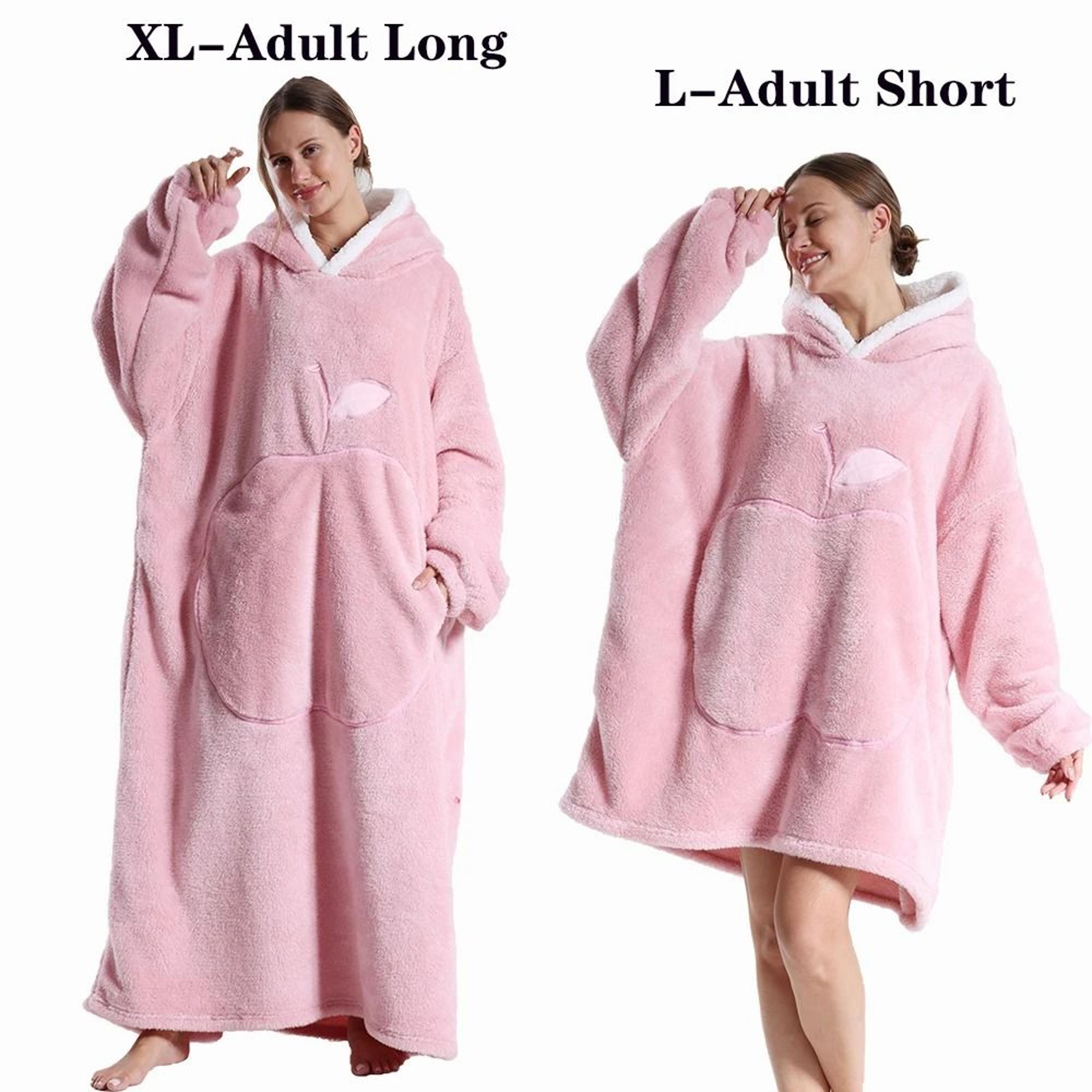 Oversized Plush Fleece Hoodie Blanket With Hood And Pockets 7