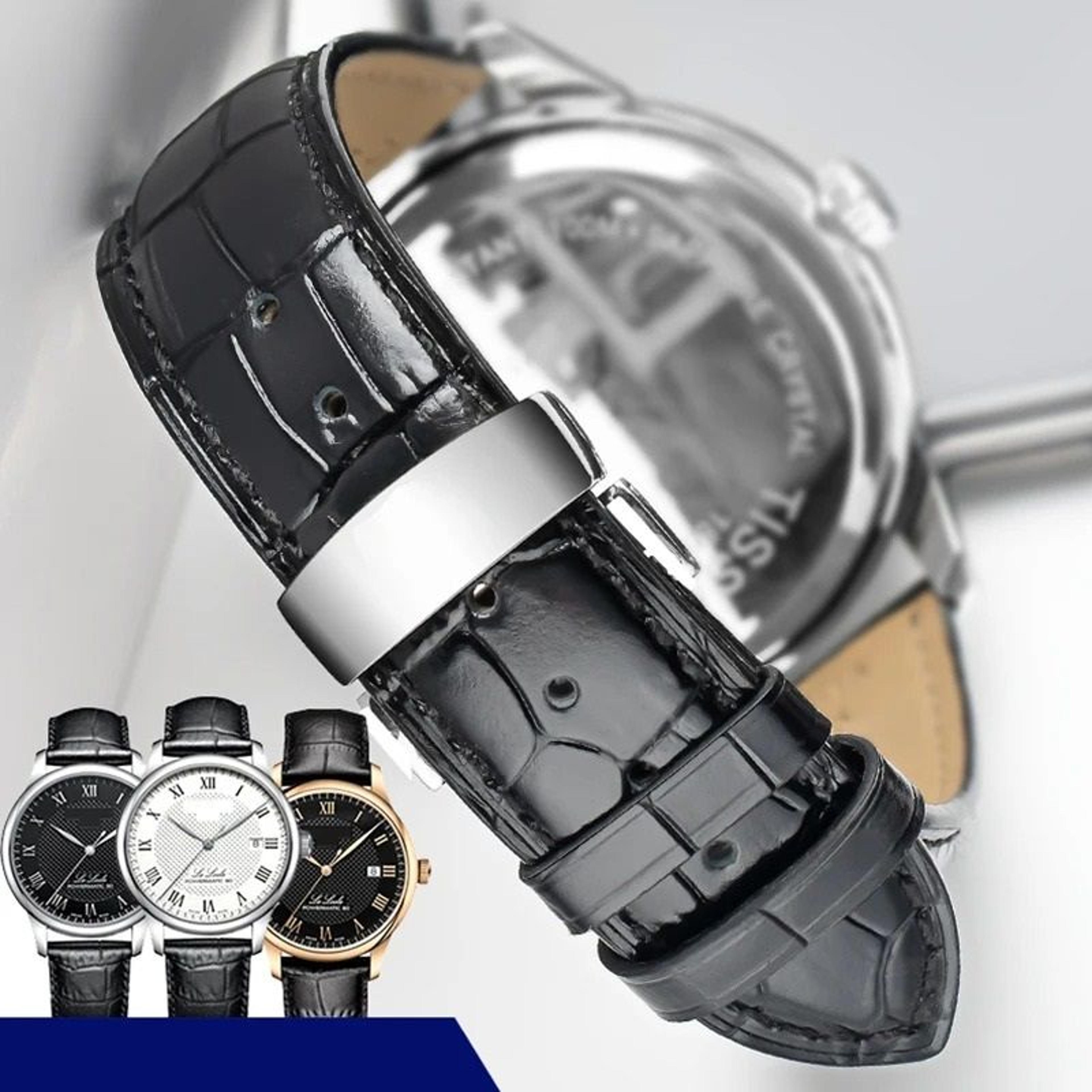 leather watch strap for men compatible with tissot