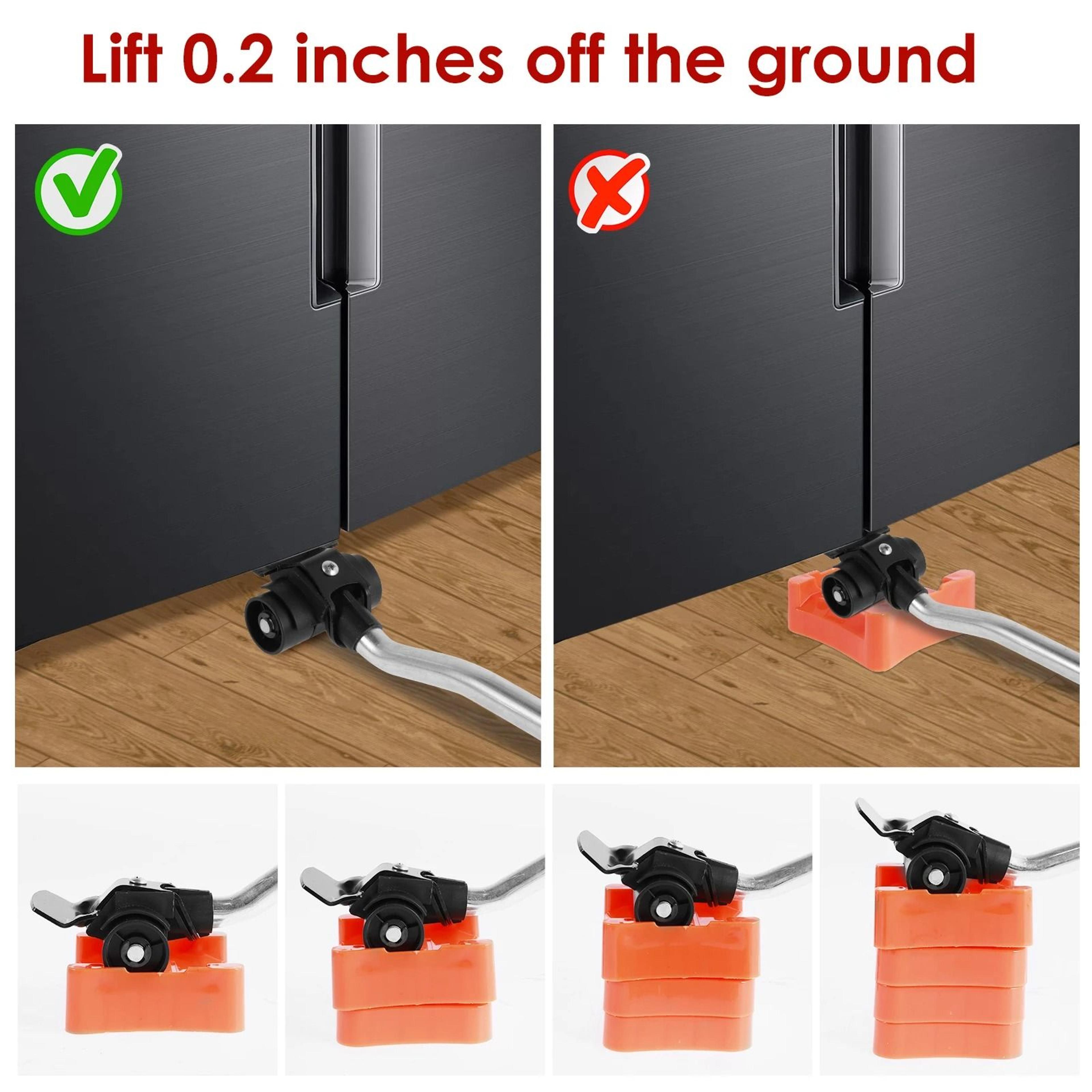 Heavy Duty Furniture Mover Tool Set With Roller Wheels And Lifting Bars 400 KG Capacity 4