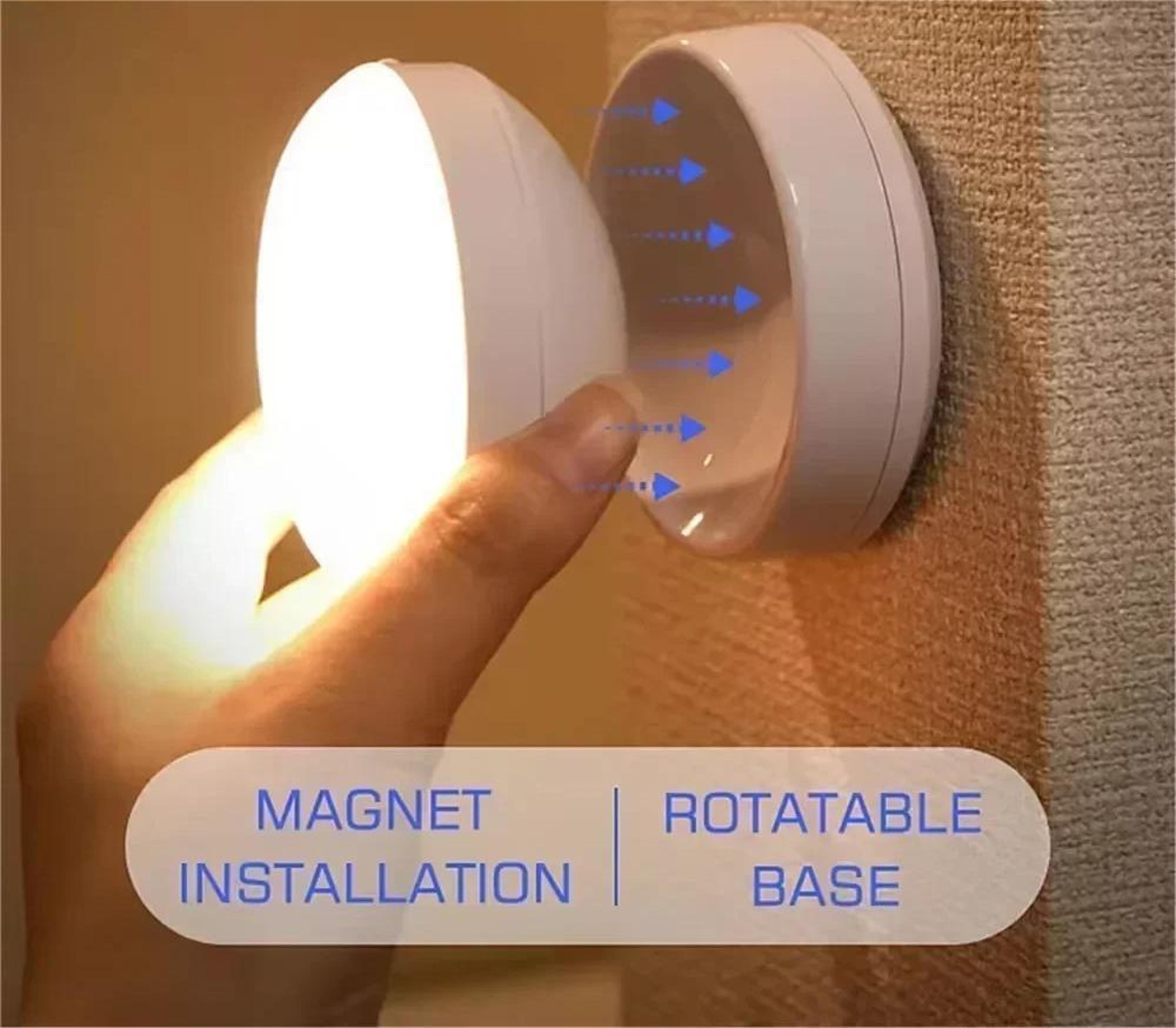 rechargeable motion sensor night light with 360 degree magnetic base