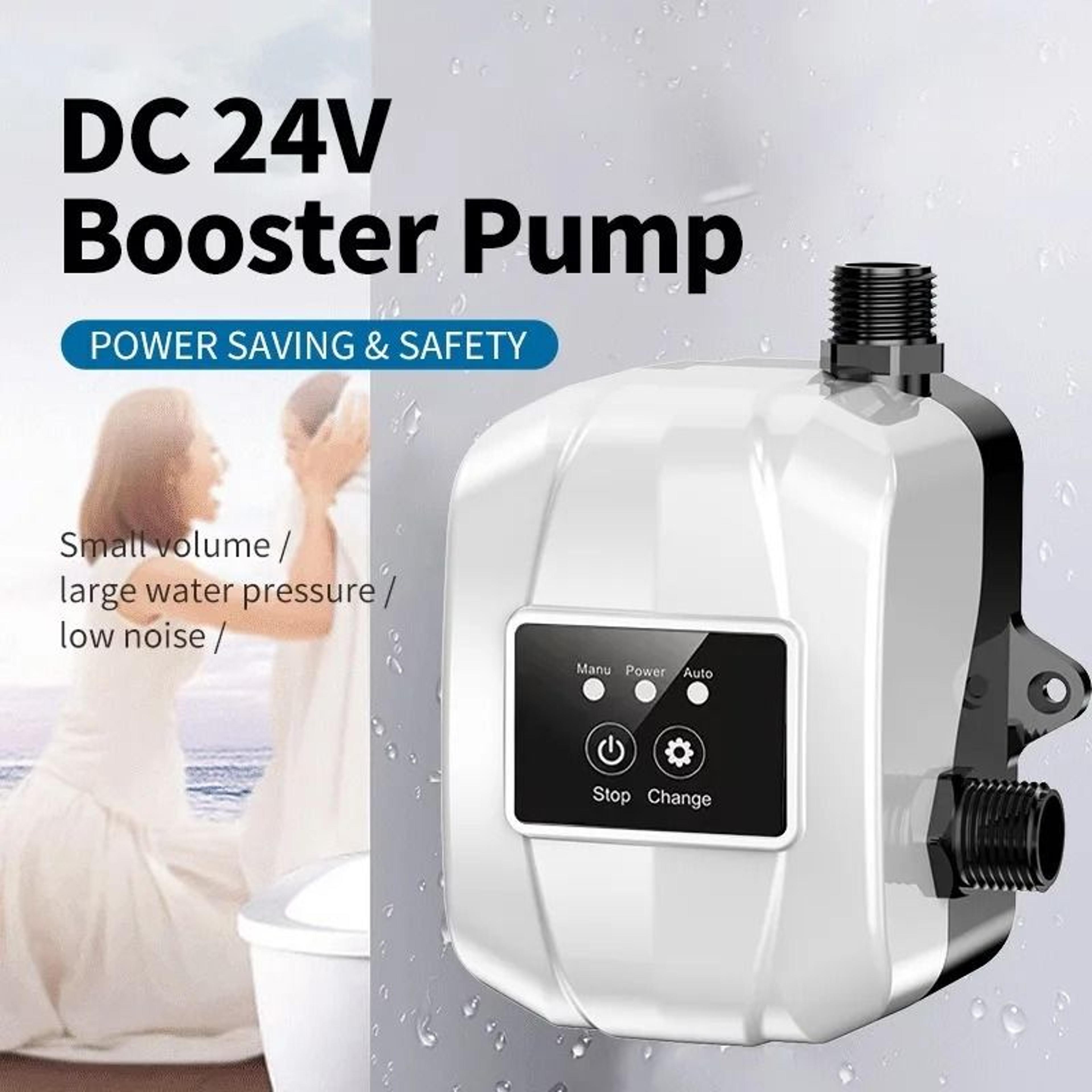 24V DC Silent Booster Water Pump With Auto Pressure Switch For Showers And Solar Heaters 0