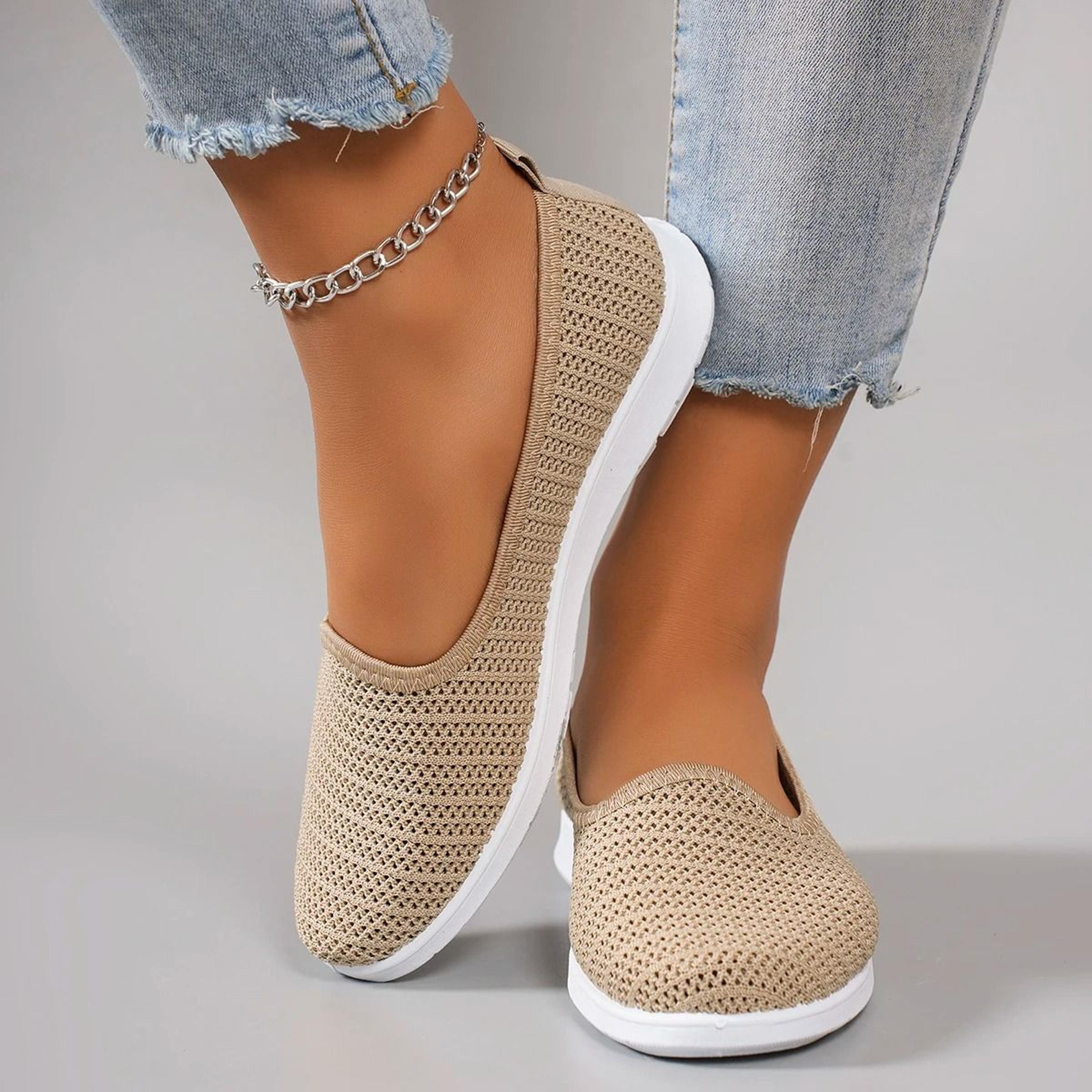 Lightweight Breathable Mesh Flat Shoes For Women Casual Style 5