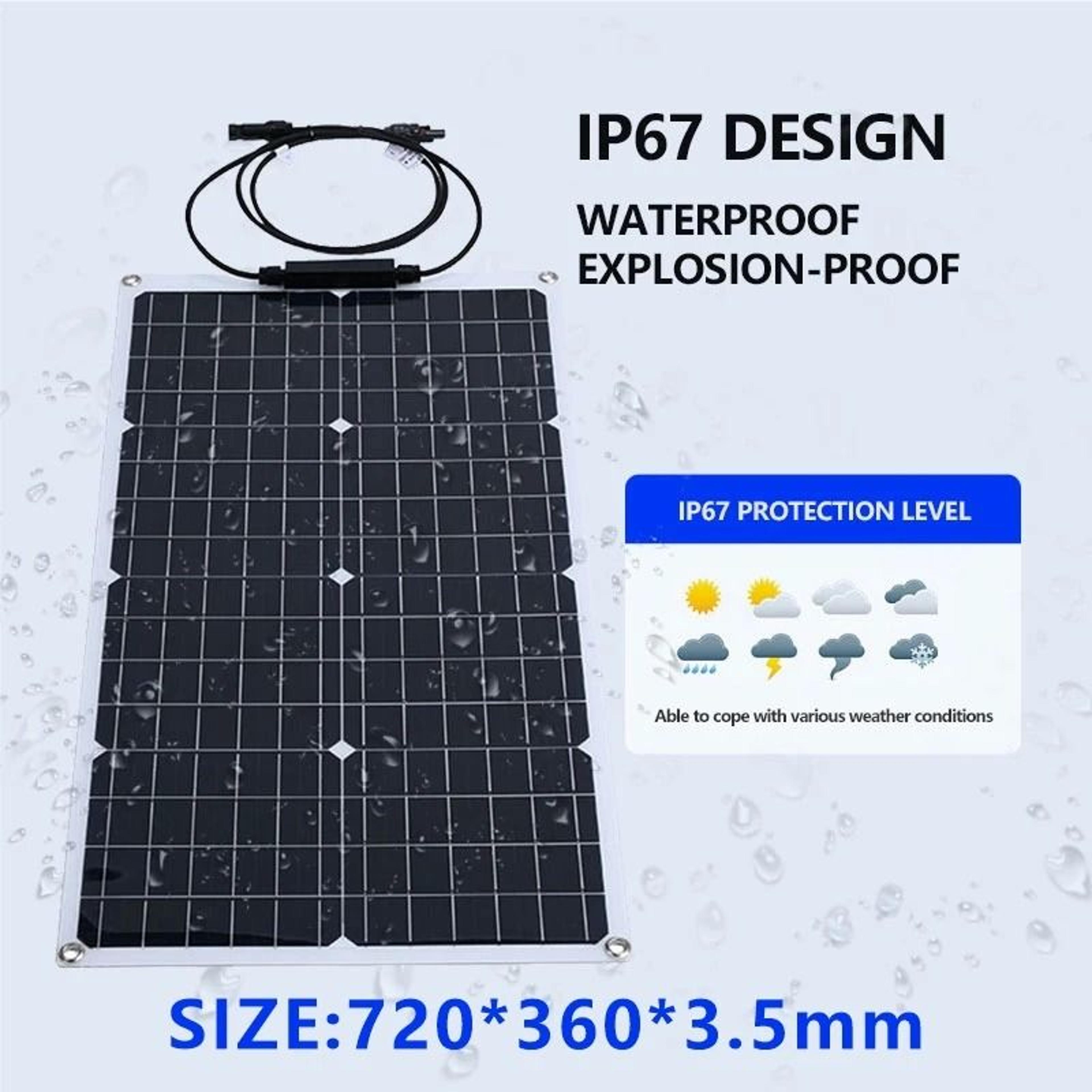 Flexible Solar Panel System With Battery Charger Controller And Inverter Kit 5